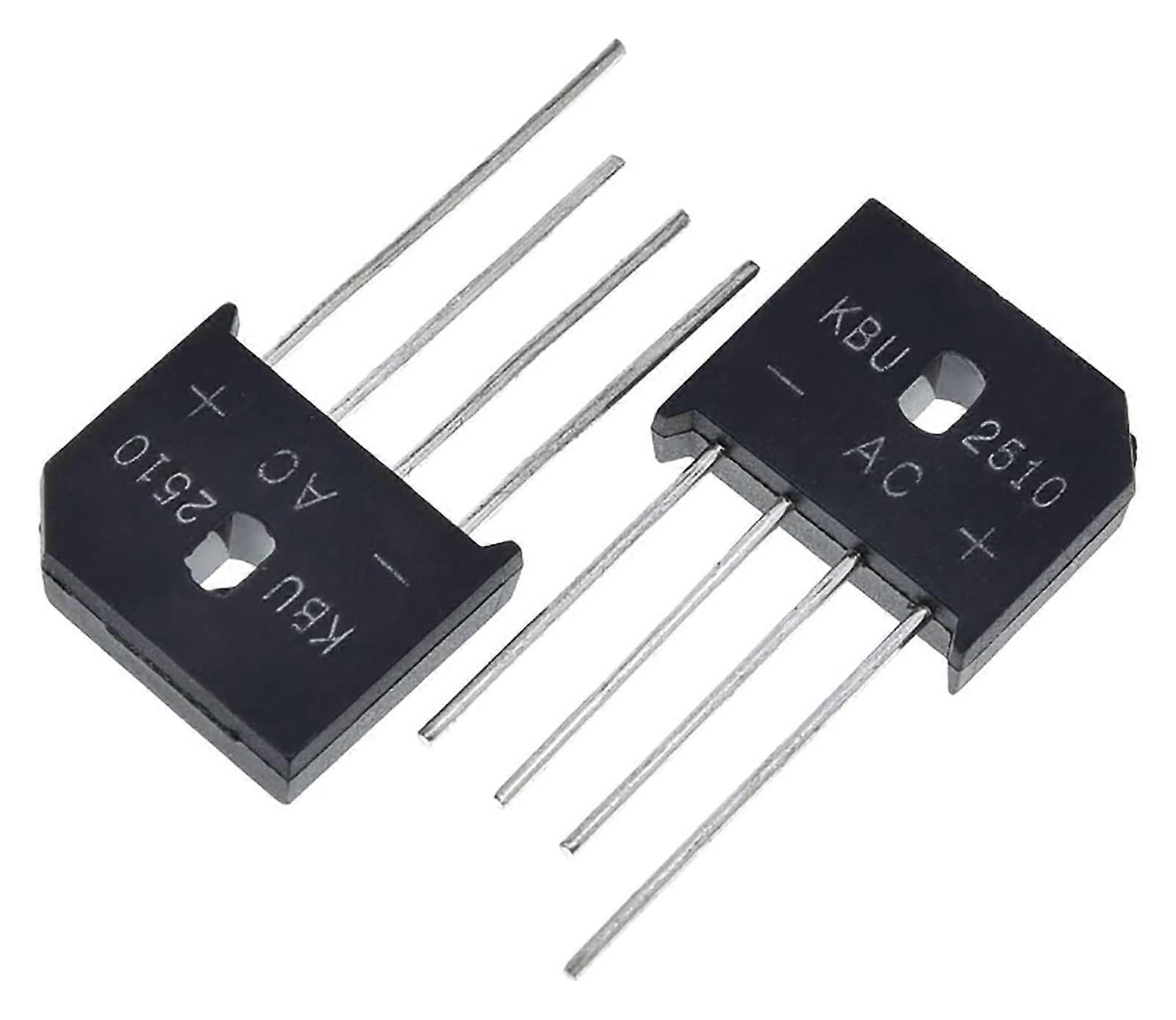 Schottky barrier rectifier diodes. KBU2510 bridge rectifier diode – 25 A 1000 V silicon diodes (10pack) for power supply applications.