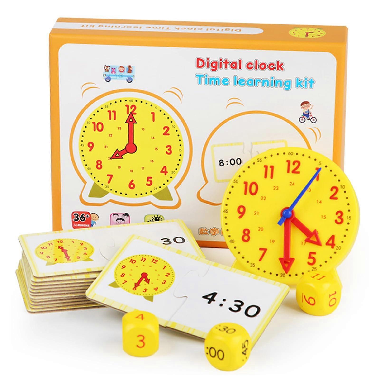 Educational Clock for Kids, Time Teaching and Demonstration Clock Model, Learning Games Gift