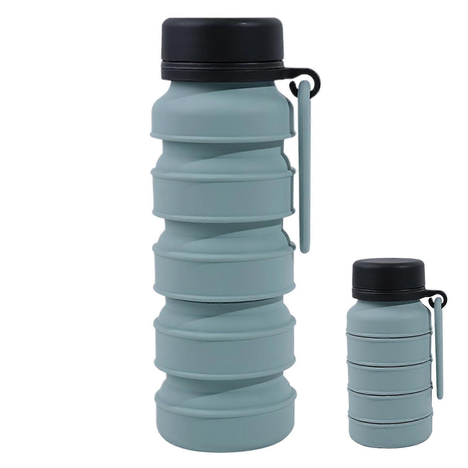 Portable Water Bottle, Foldable Flask, Large Capacity, Leakproof, Outdoor, Green