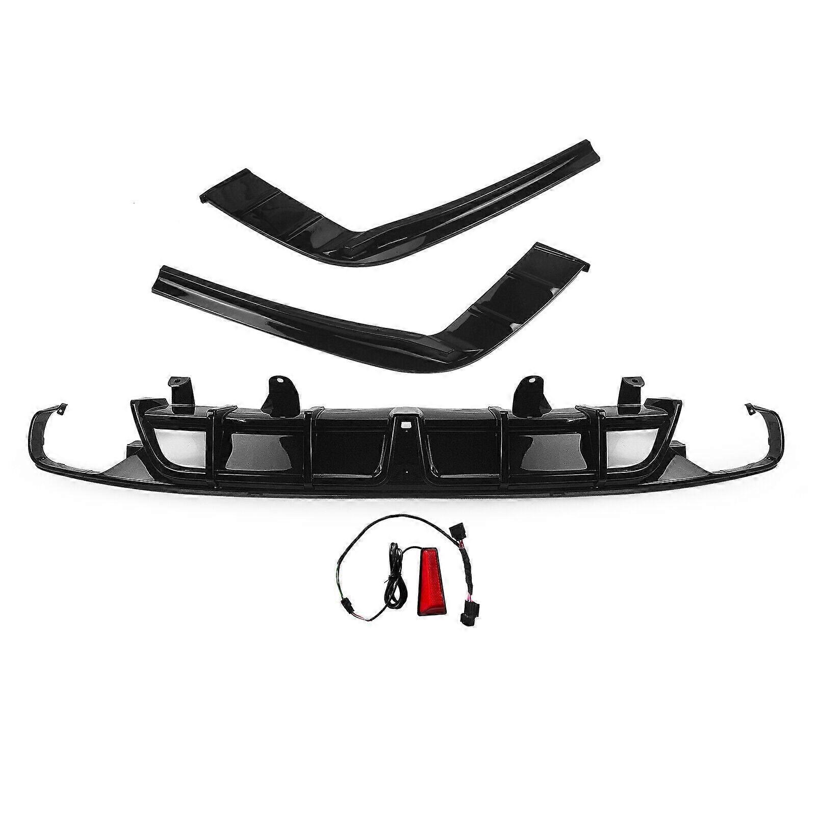 1Set Rear Bumper Diffuser Side Spoiler Lip W/light Kit For Honda Accord 2018-22