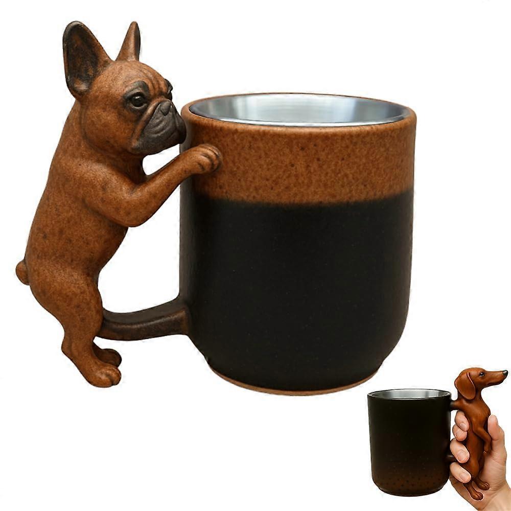 Handmade Dachshund Mug, Creative AnimalShaped Ceramic Cup for Dog Lovers Gift