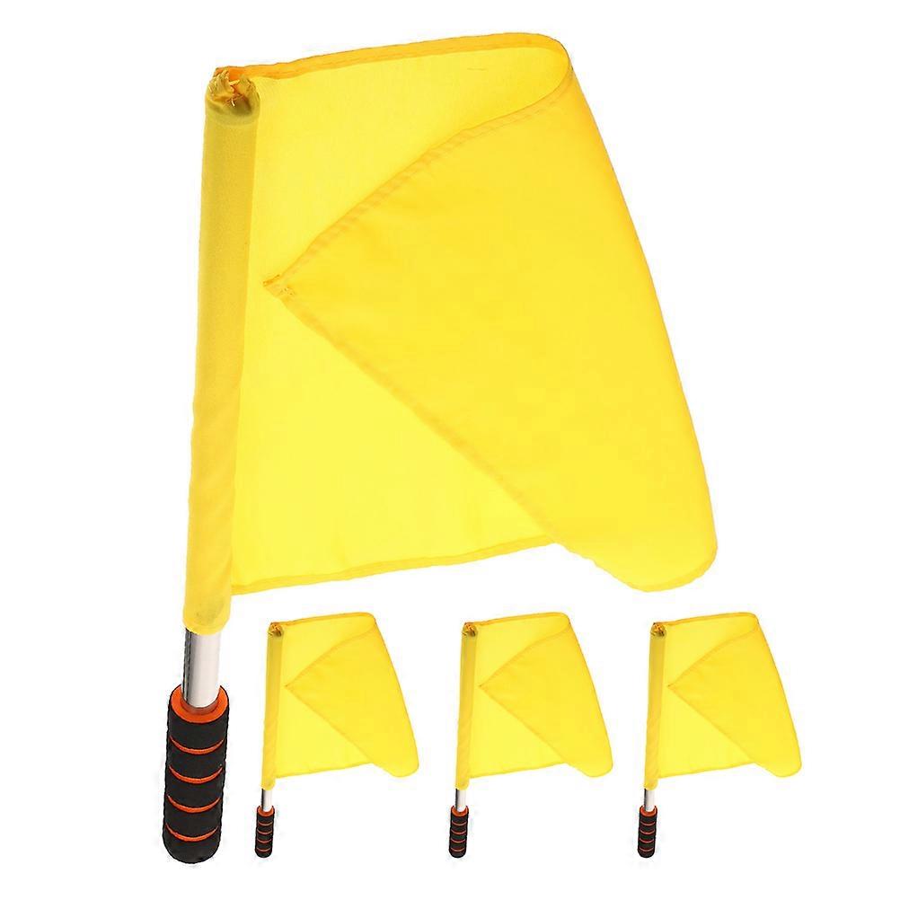 Party Small Flags Handheld Flags Indoor and Outdoor Use Rectangular Yellow 45.50X34.50X2.50cm Direction 4Pcs