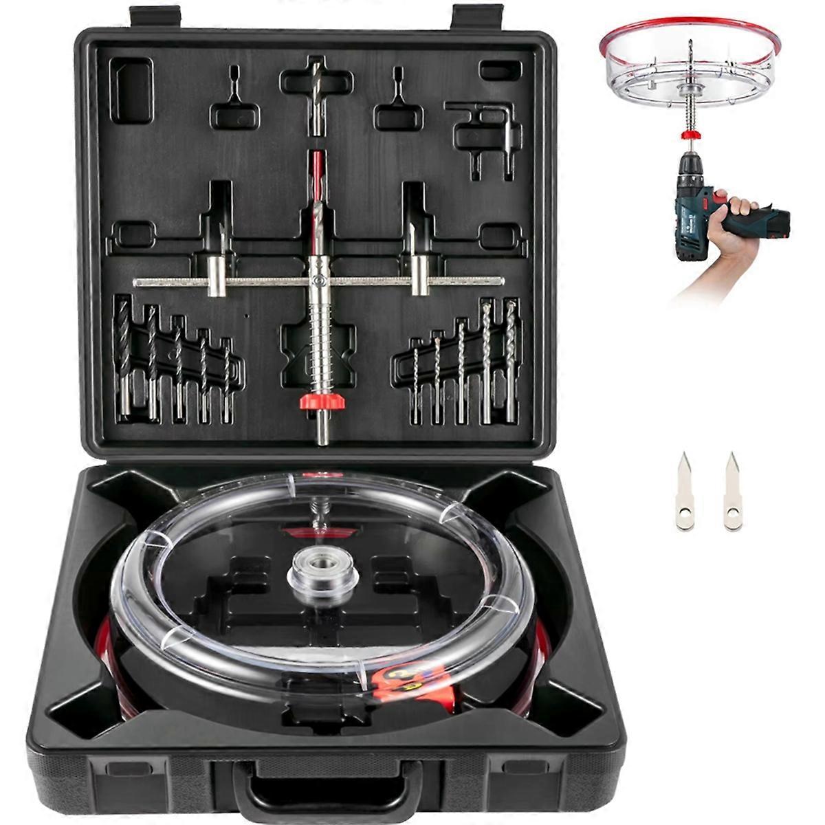 40-200mm Adjustable Steel Hole Saw Cutter Kit with Shield Hole Cutter Drill Bit DIY Tool for Sheetro