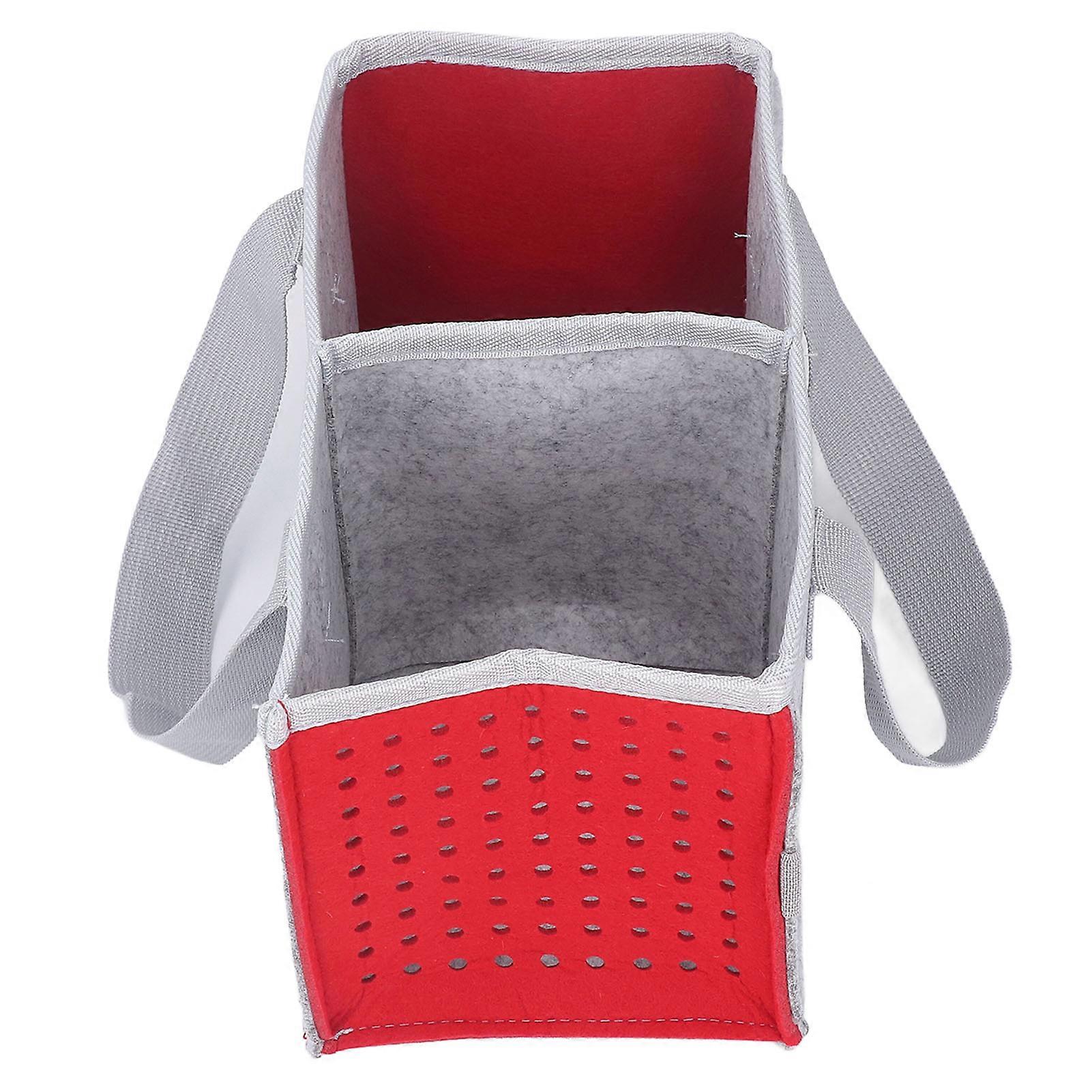 Portable Carrying Storage Bag Extra Space Felt Cloth Case for Toniebox Player Starter Set Red 