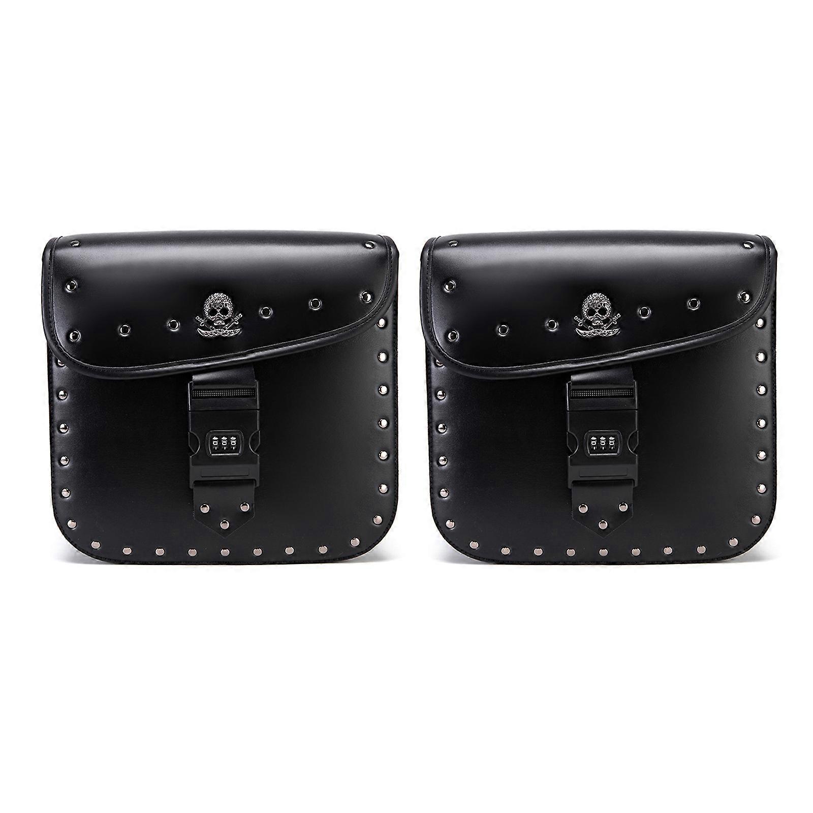 Universal Motorcycle Side Case Saddlebags Waterproof Removable Design With Anti Theft Lock And High Capacity Storage 2x Multicolor