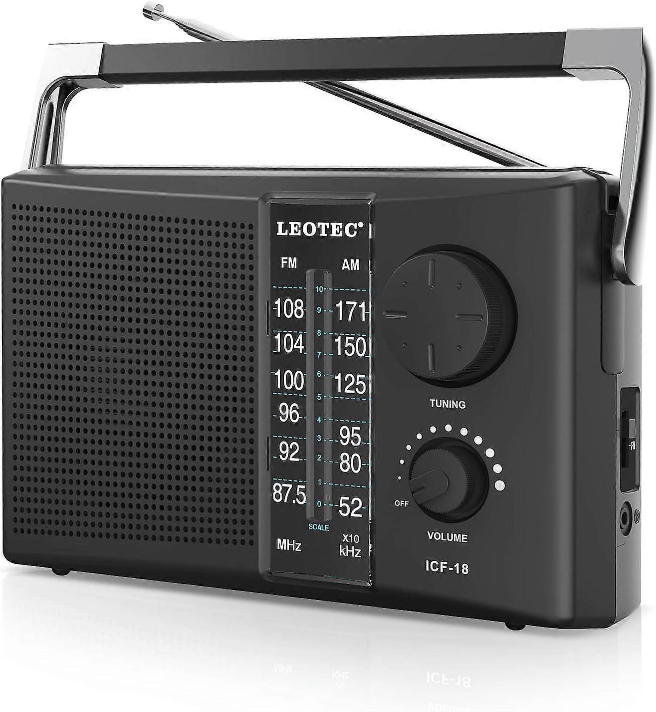 2025 High-quality wartime emergency radio  Portable AM FM Radio with Best Reception,Battery Operated or AC Power,Big Speaker,Large Tuning Knob,Clea