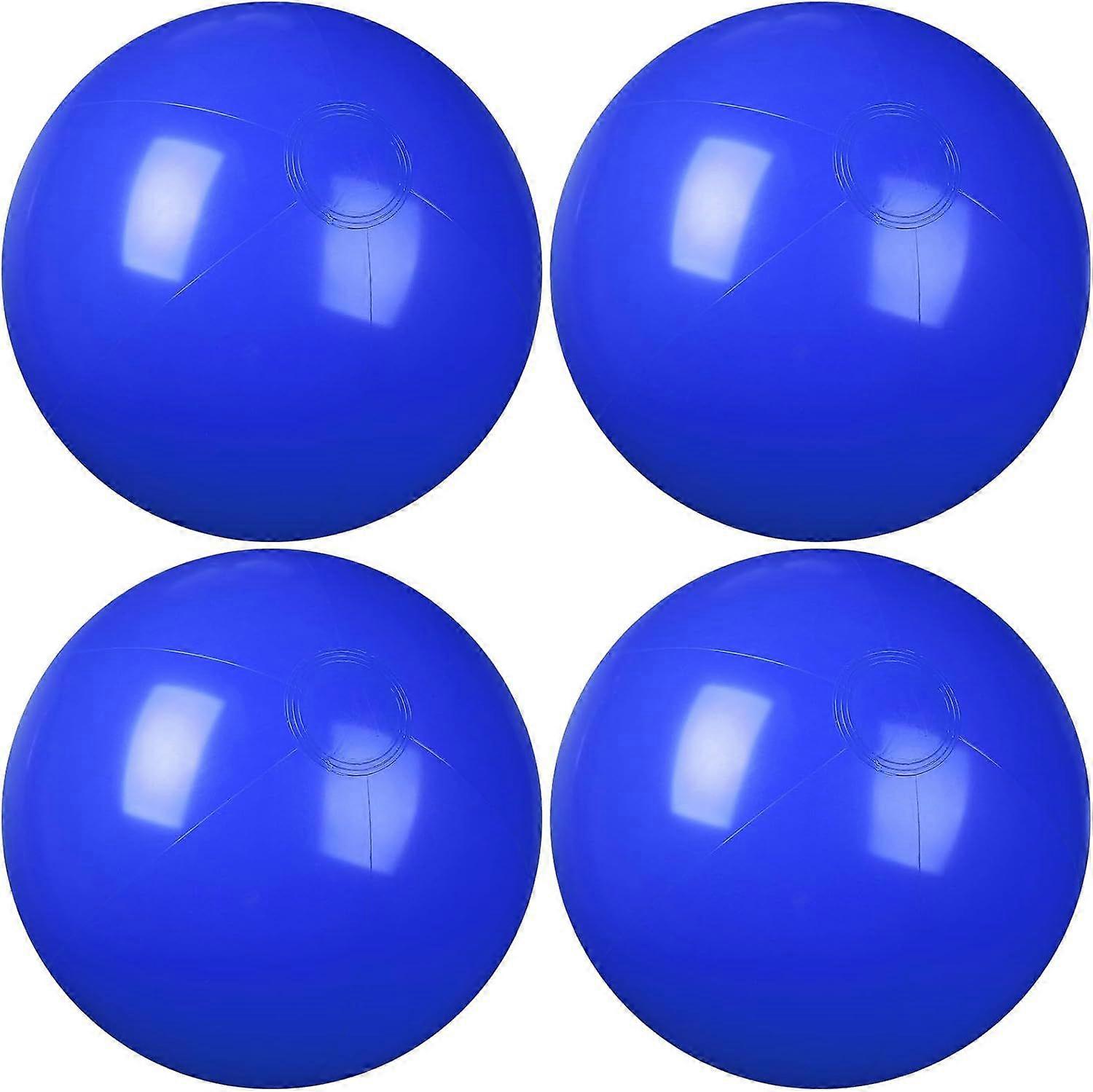 4 Pcs Inflatable Beach Balls - Floatable Pool Toys for Kids & Adults, Summer Outdoor Water Play & Decor Ornaments