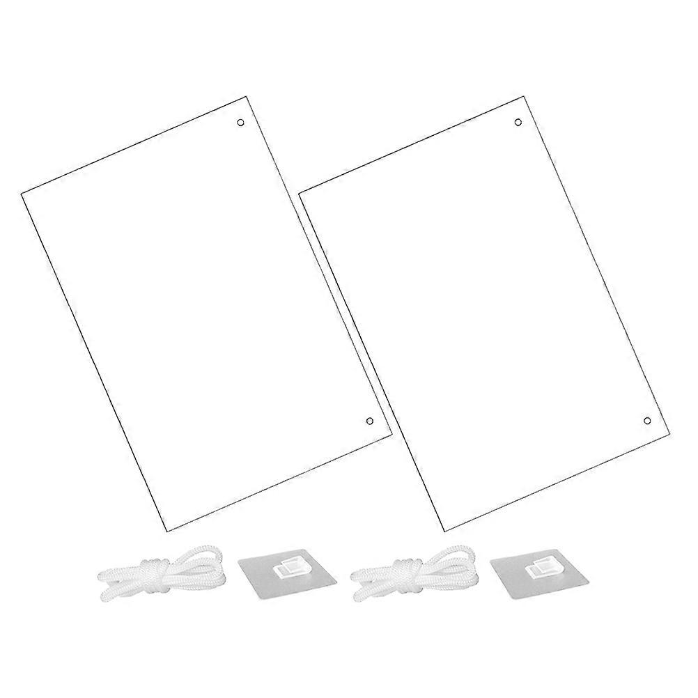 Small Dry Erase Board Clear Acrylic Memo Board For Home Office Note Taking Portable Easy To Clean 2Pcs