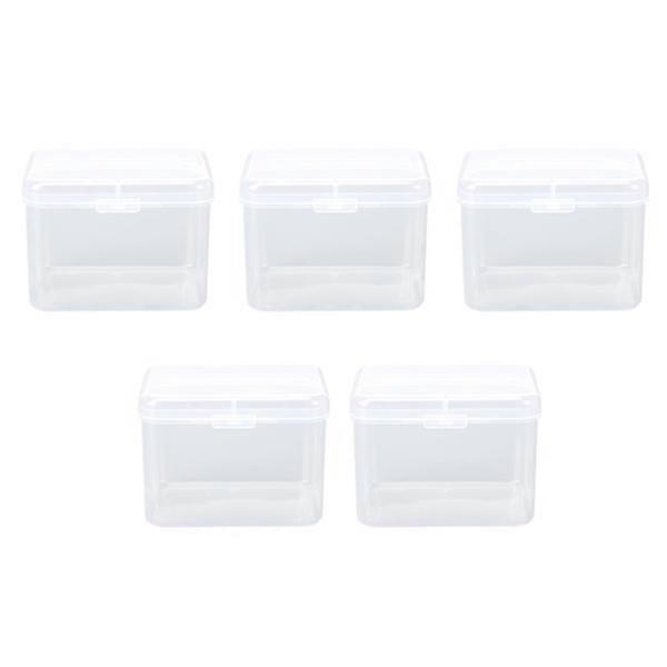 5 Pcs Sponges Transparent Storage Box Multifunctional Portable Clear Small Plastic Container
