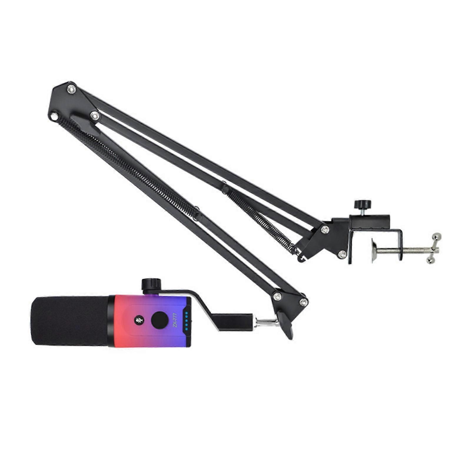 Computer USB Microphone With Vibranted Color Lighting Effects Clear Voice Capturing Easy Setups For Streaming Podcasts Multicolor