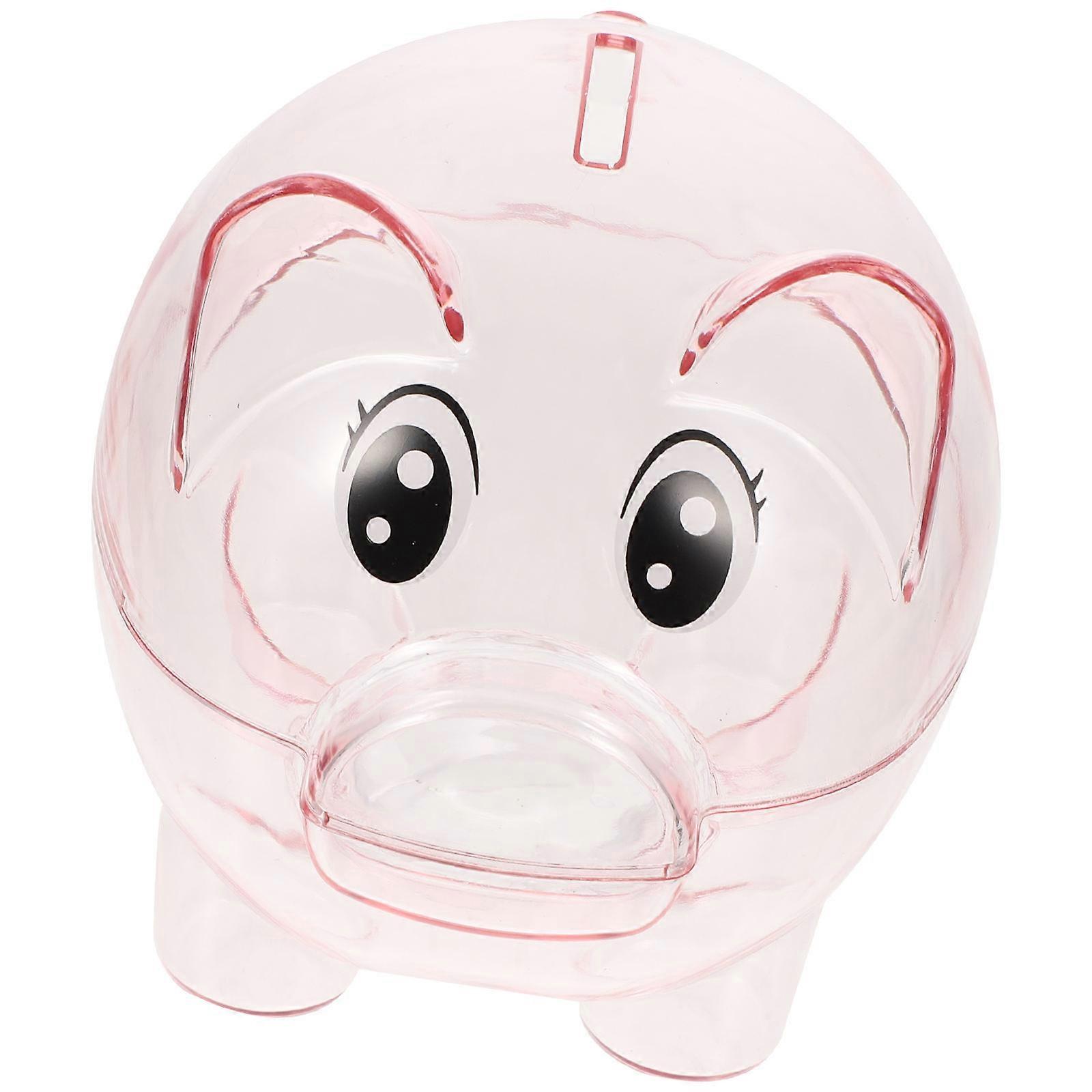 2pcs Children Money Bank Money Box Girl Pig Piggy Bank Clear Piggy Bank Jar Transparent Piggy Bank Clear Piggy Bank