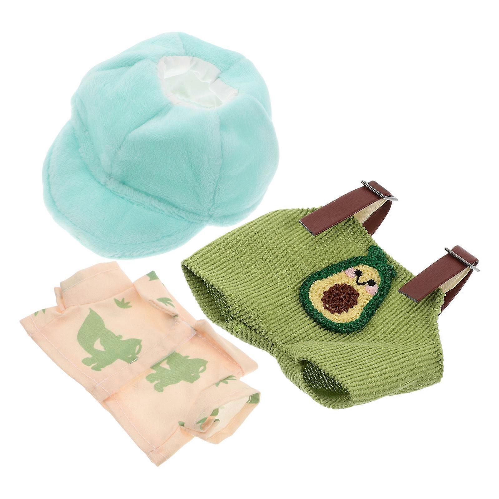 Cute Bear Overalls for Doll Clothes Made of Soft Cloth Assorted Color Casual Wear Mini Toy Outfit
