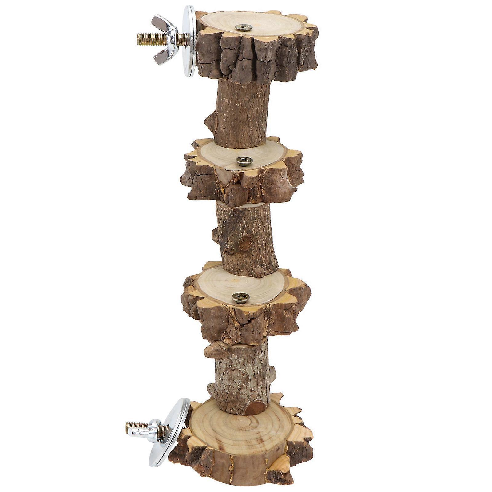 Brown Parrot Standing Bar for Playing Made of Synthetic Material Great for Cage Accessories 1PC