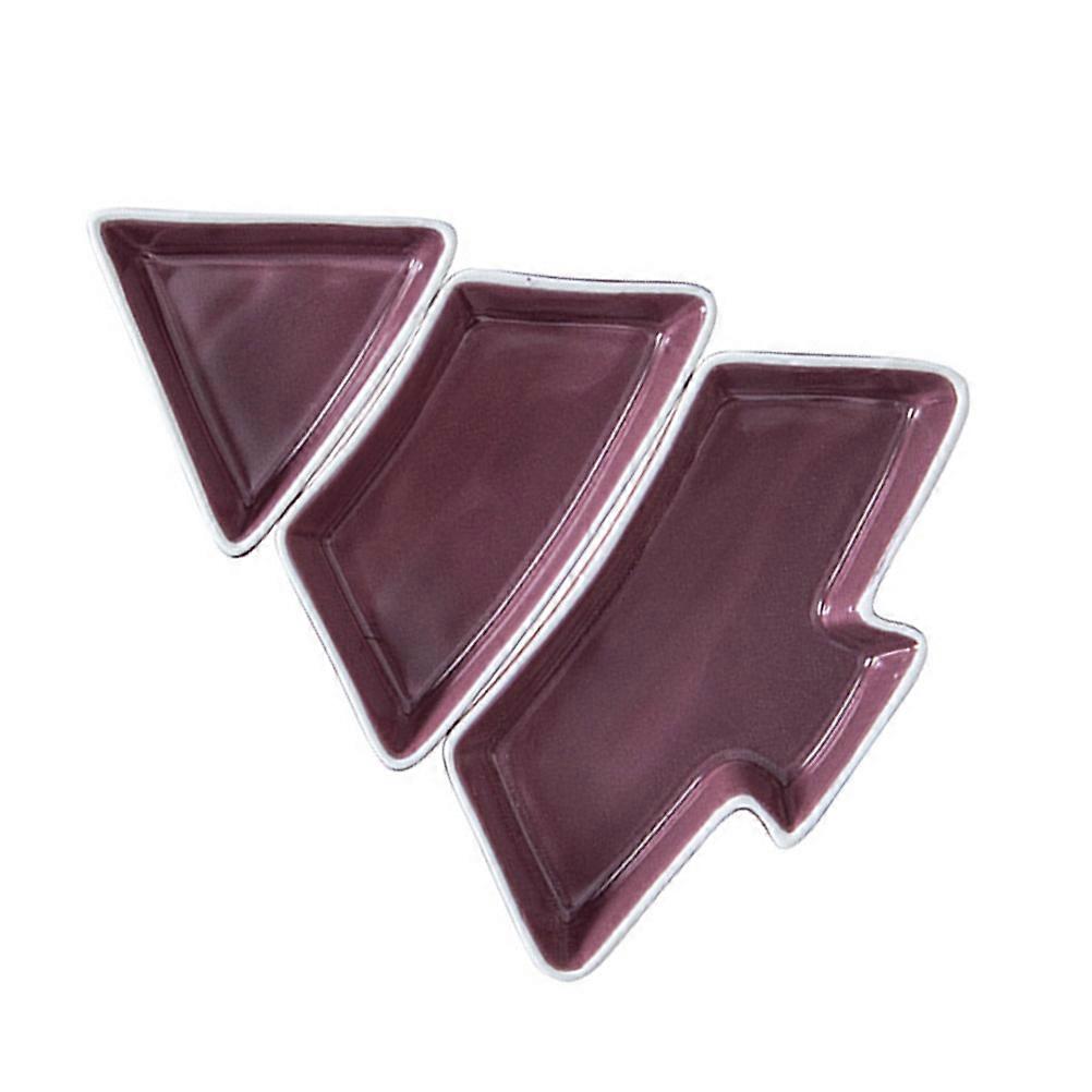 Candy Tray Christmas Tree Tray Purple Dried Fruit Plate Appetizer For Newlyweds 1Set