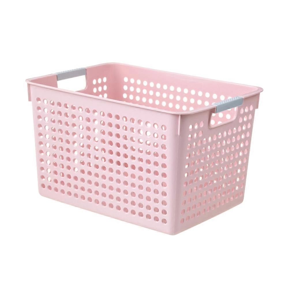 Pink Hollow Storage Basket 2pcs Multifunctional Desktop Organizer Container