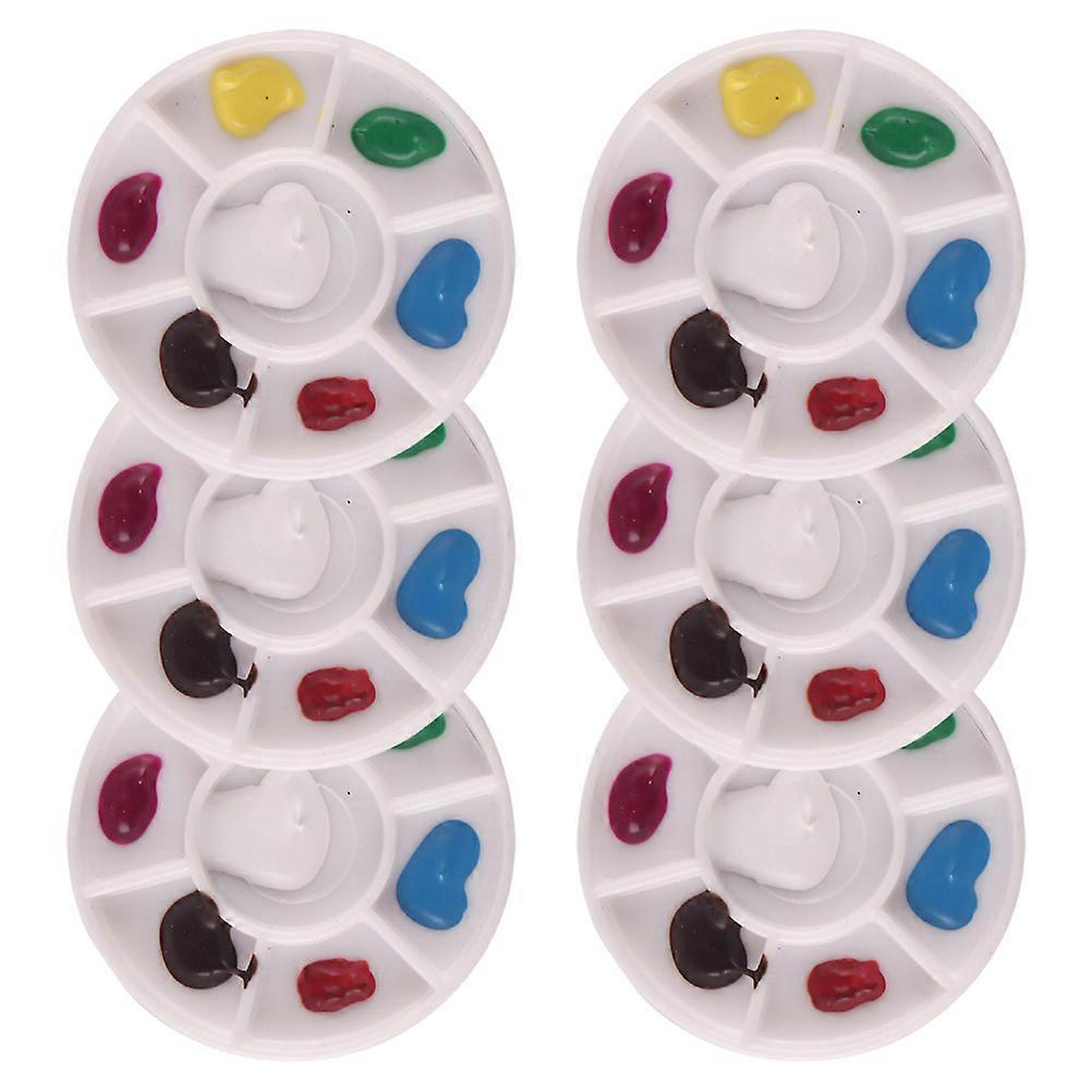 6pcs Mini Color Palette Set for Miniature Paint Box – Safe, Stylish DIY Art & Craft Accessory for Dollhouse Decor & Educational Creative Projects