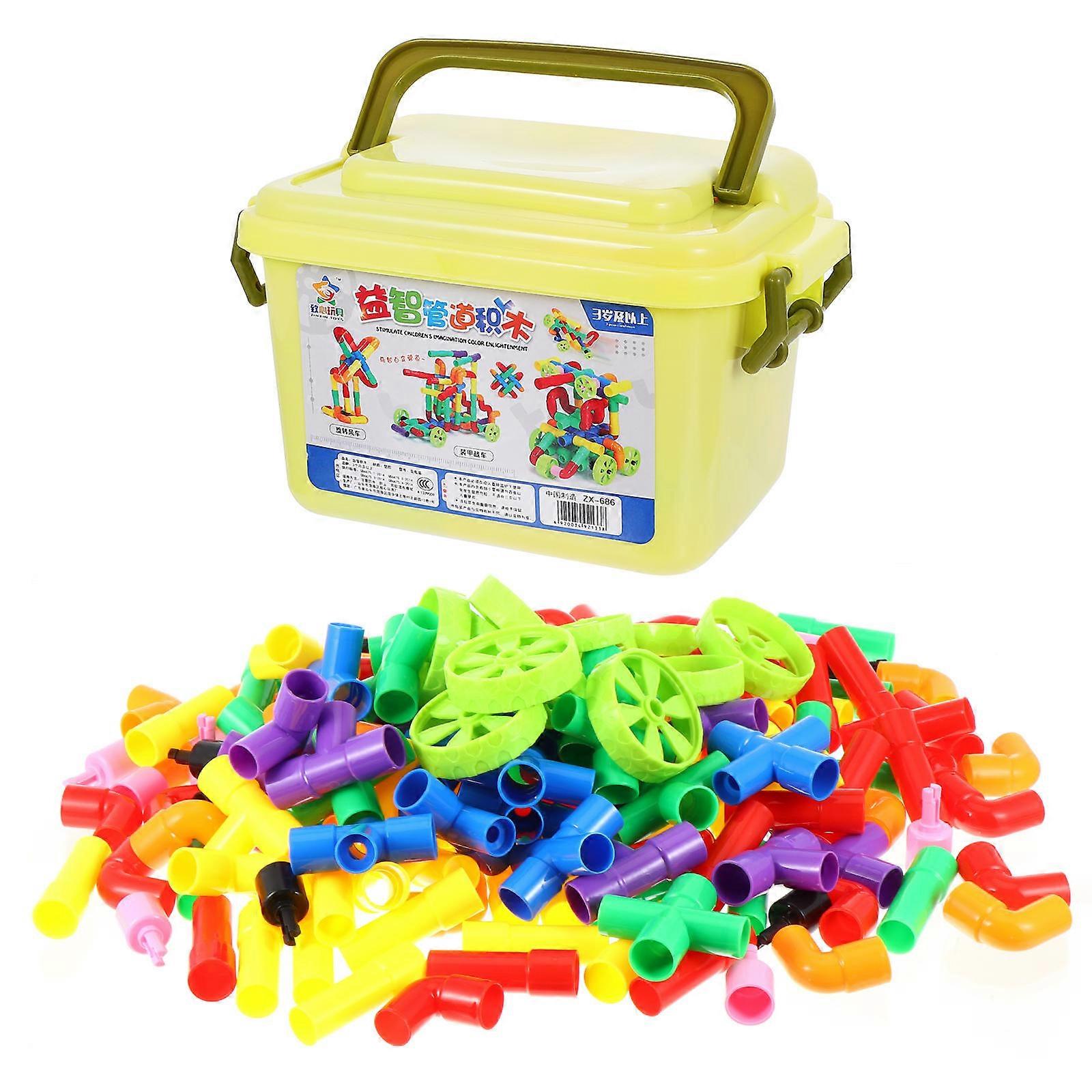 1 Set/88pcs Creative Plastic Water Pipe Building Blocks Kids Educational Toy