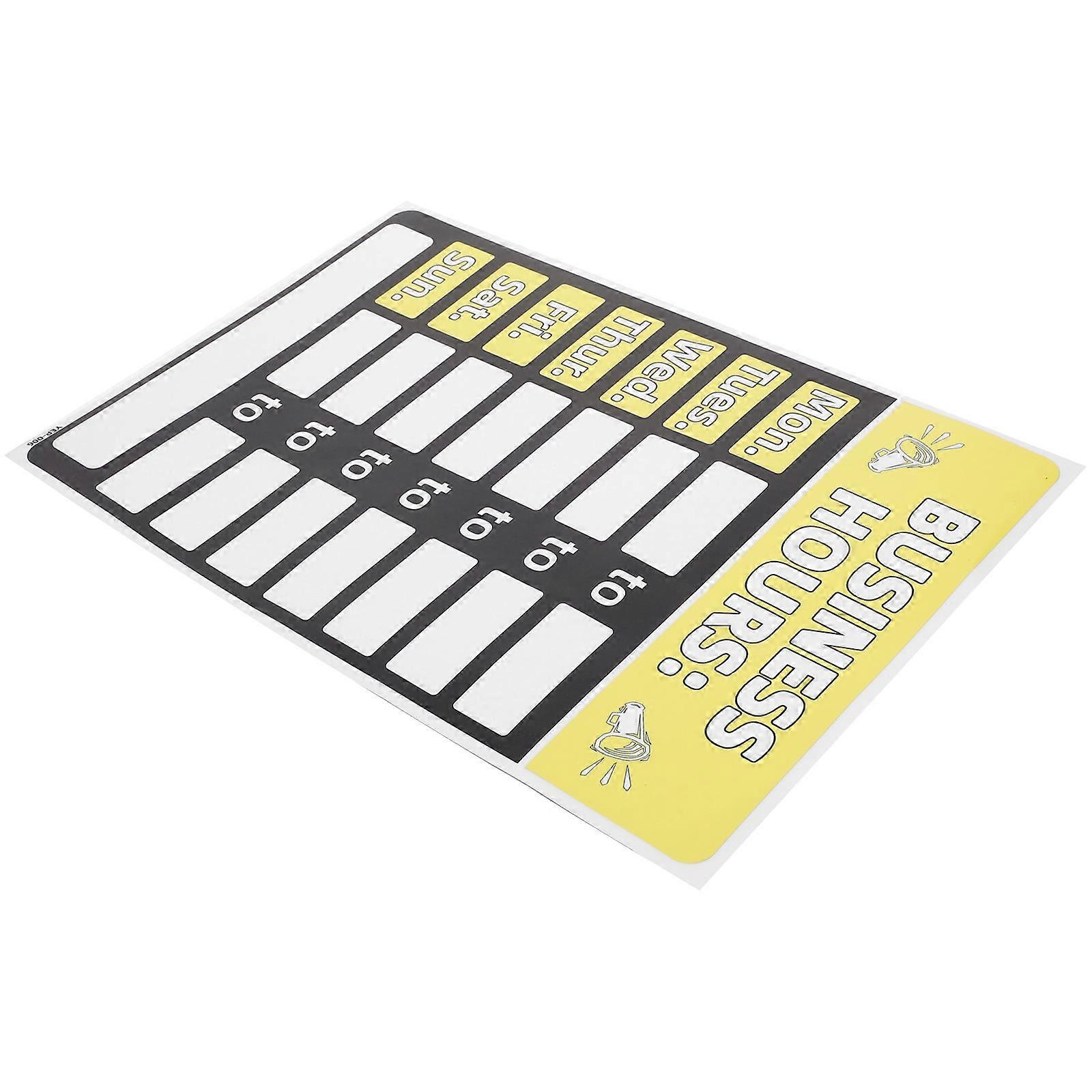 Self Adhesive Business Hours Sign for Store Window – Easy to Use, Sunproof, Removable Open Closed Indicator