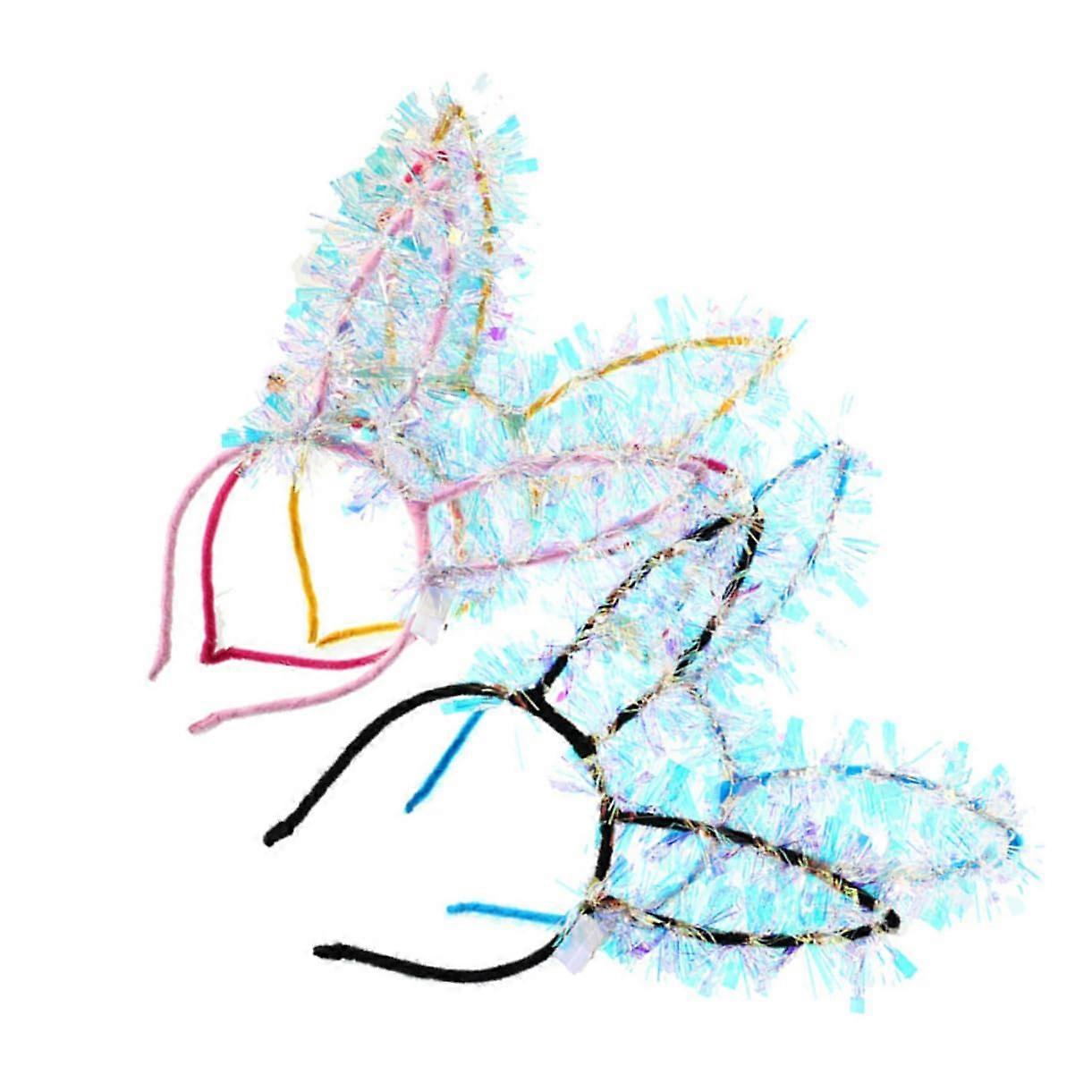 LED Headband with Flashing Ears for Boys and Girls, 14 Lights, Party Accessory, Adjustable, Colorful Design