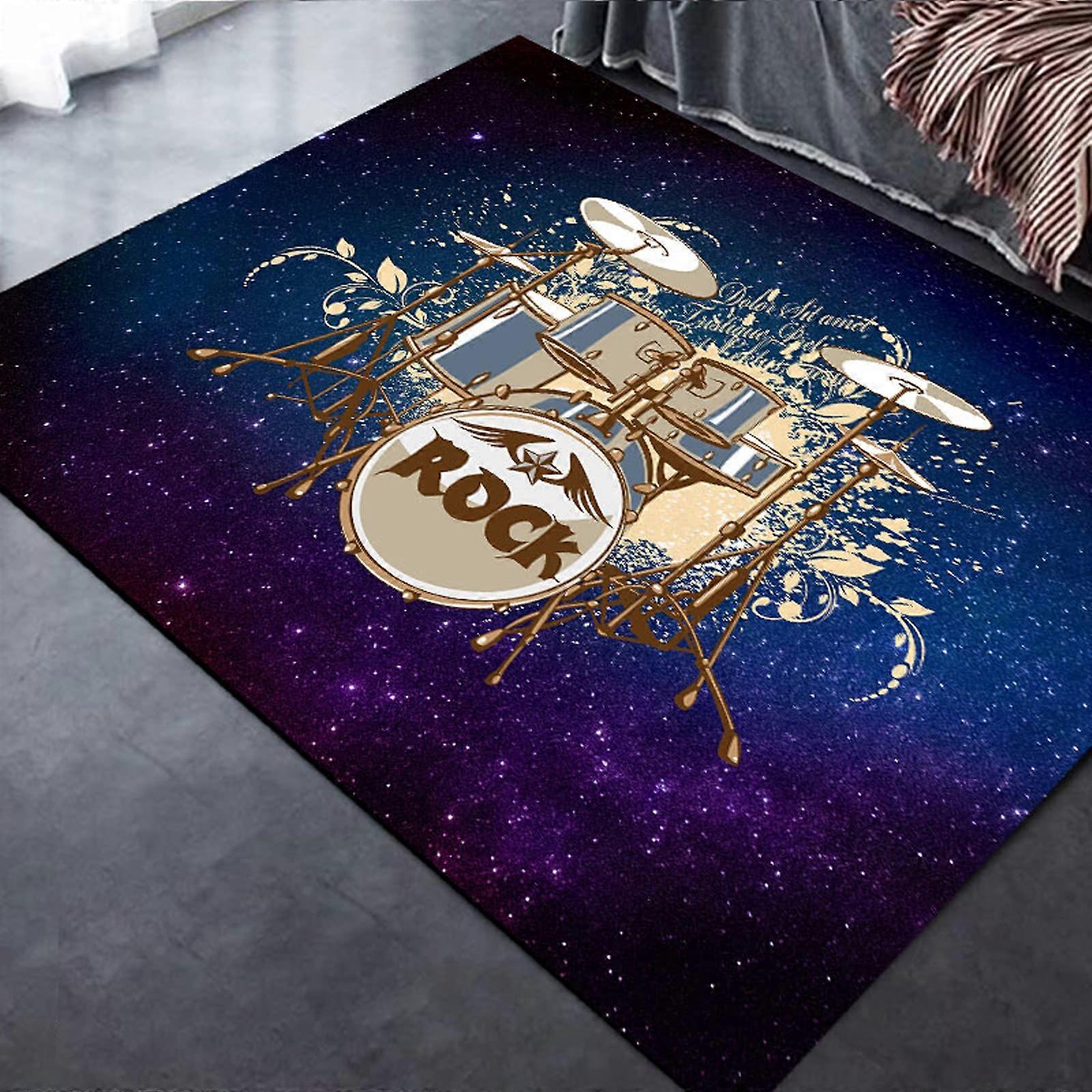 Slipresistant drum rug, Professional rectangular electronic jazz drum kit, Drum mat, Nonslip mat, Professional rectangular drum rug/3/1.6 x 1.2 M