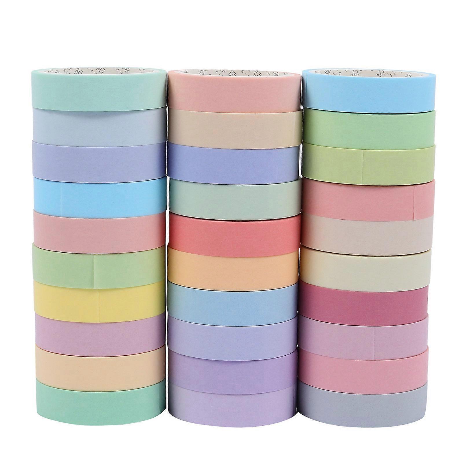 Macaron Stickers Paper Tape for Decor 30 Rolls Washi Tape DIY Scrapbooking