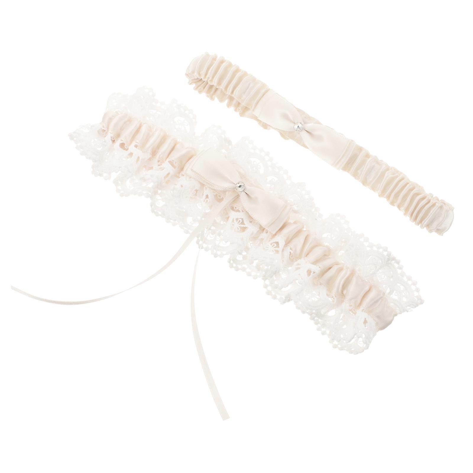 Here's a refined and professional product description based on the title you provided:
**2PCS Lace Garters for Brides – Elegant Bowknot Design |