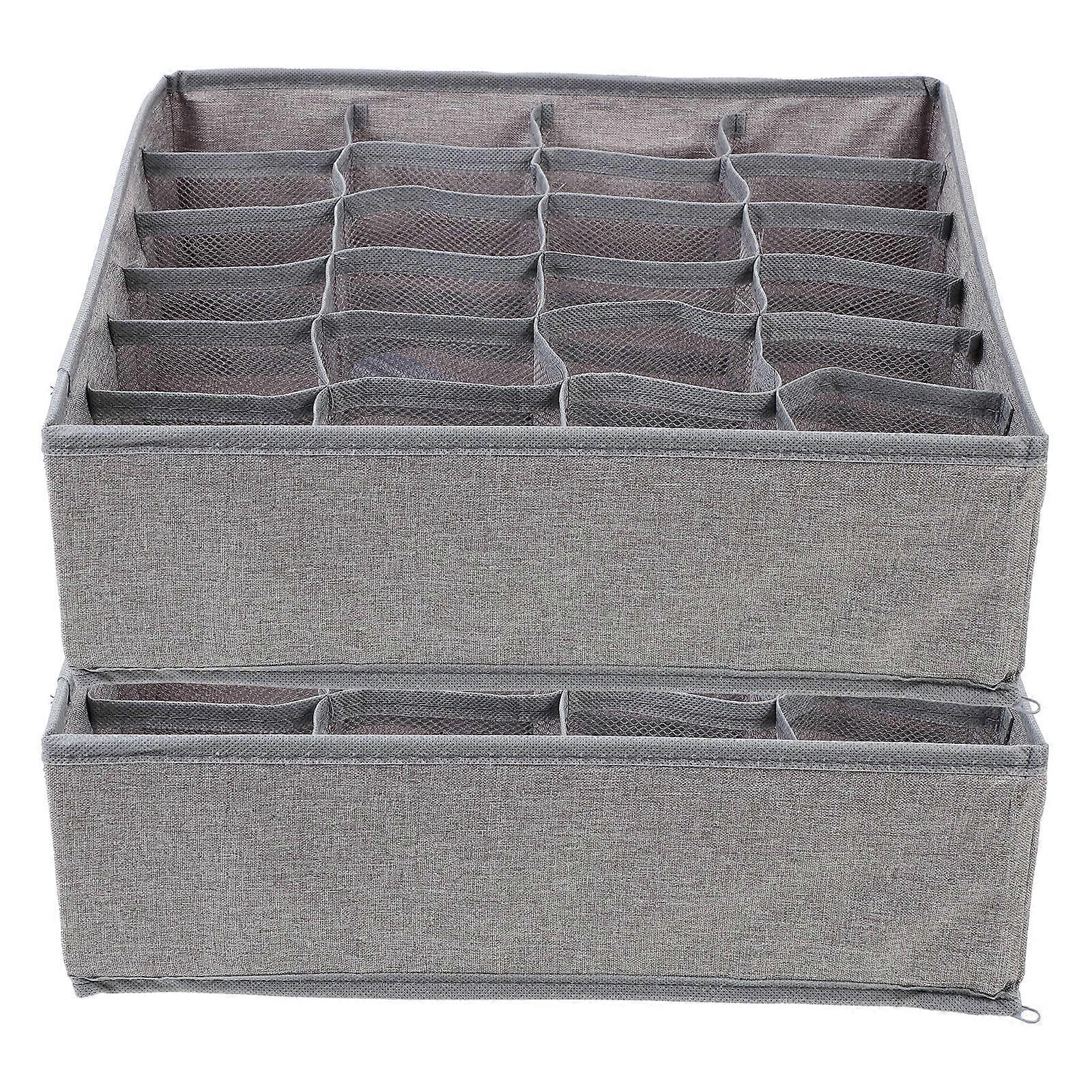 Foldable Closet Storage Holder Lightweight Underwear Organizer with Compartments for Socks, Bras & More Space Saving Fabric Drawer Design for