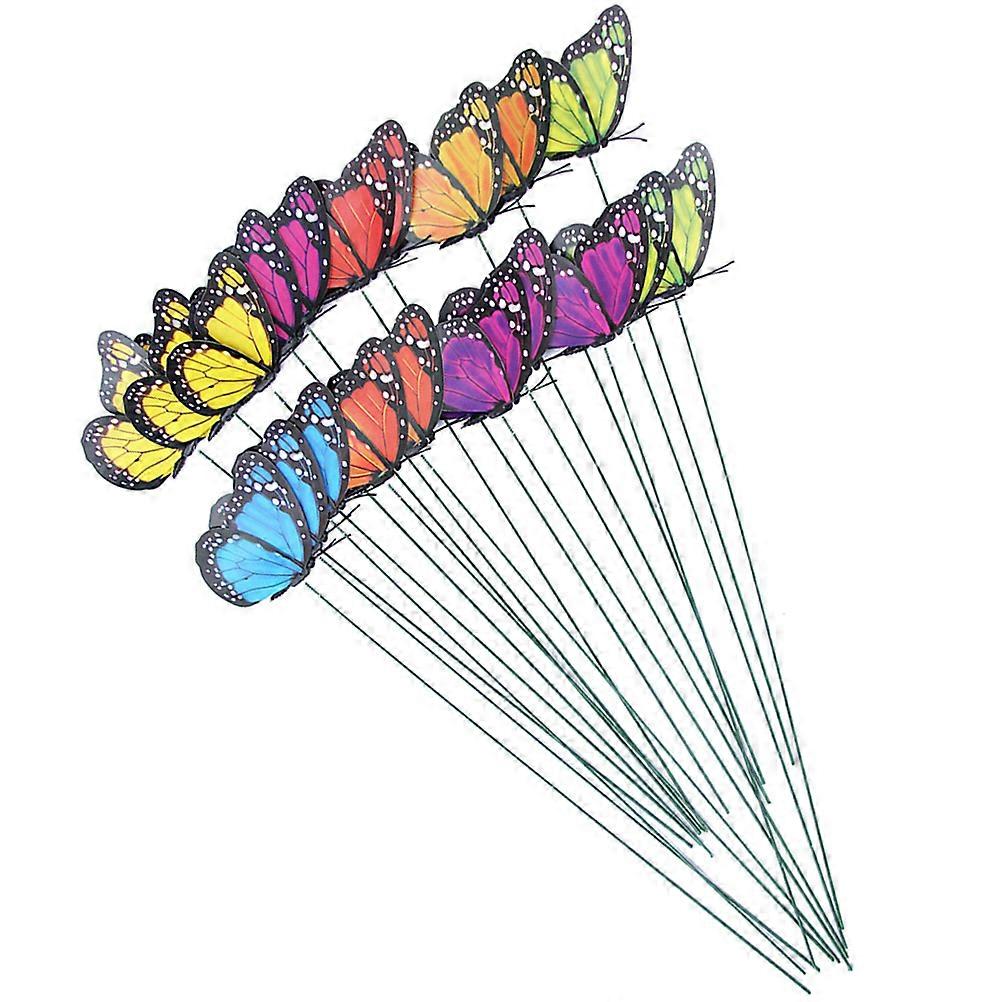 Artificial Dragonfly Stakes for Decoration Garden Stakes 24Pcs Pack