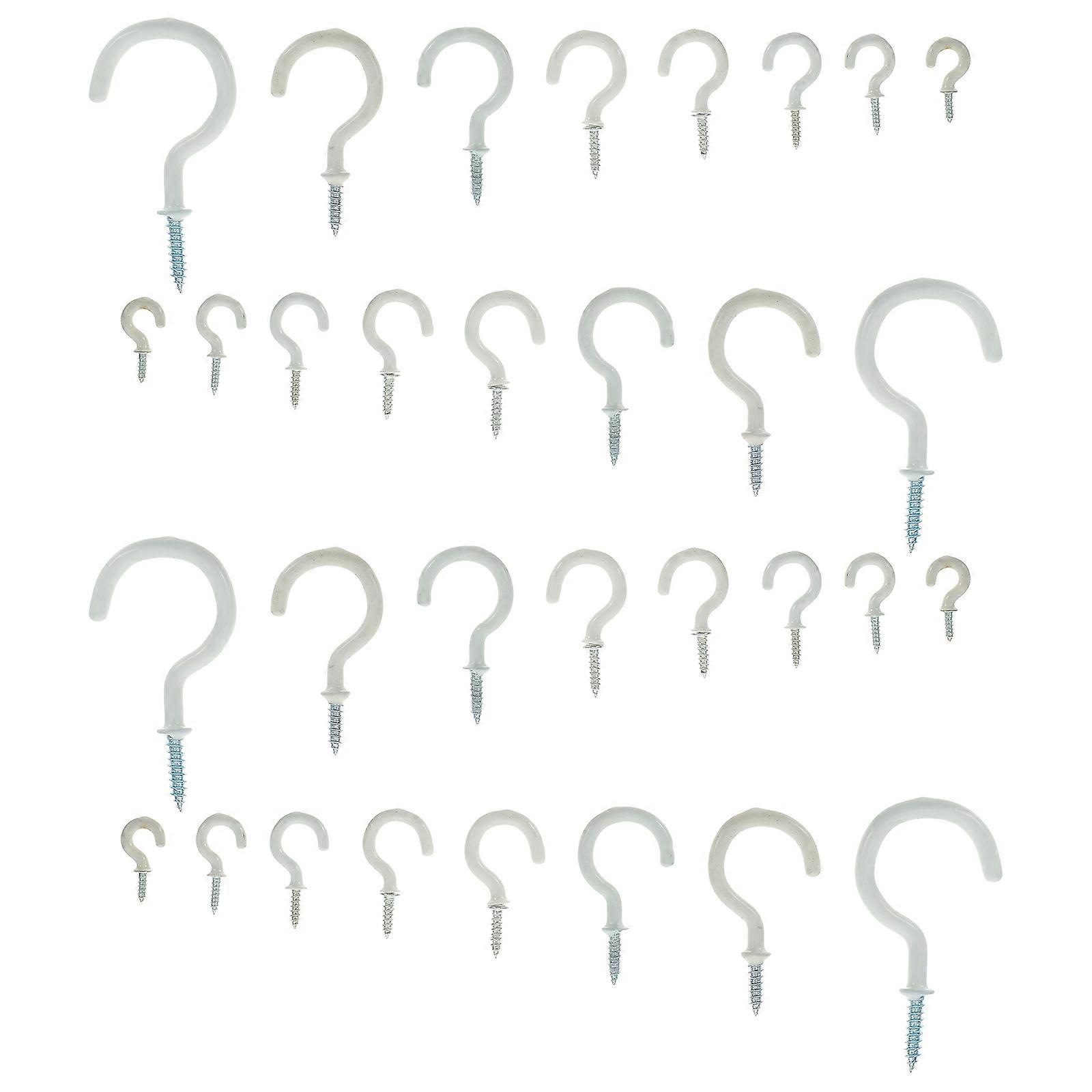 Screw-In Hooks 100Pcs For Hanging Bird Feeders Lanterns Indoor And Outdoor Use Strong Load-Bearing Capacity