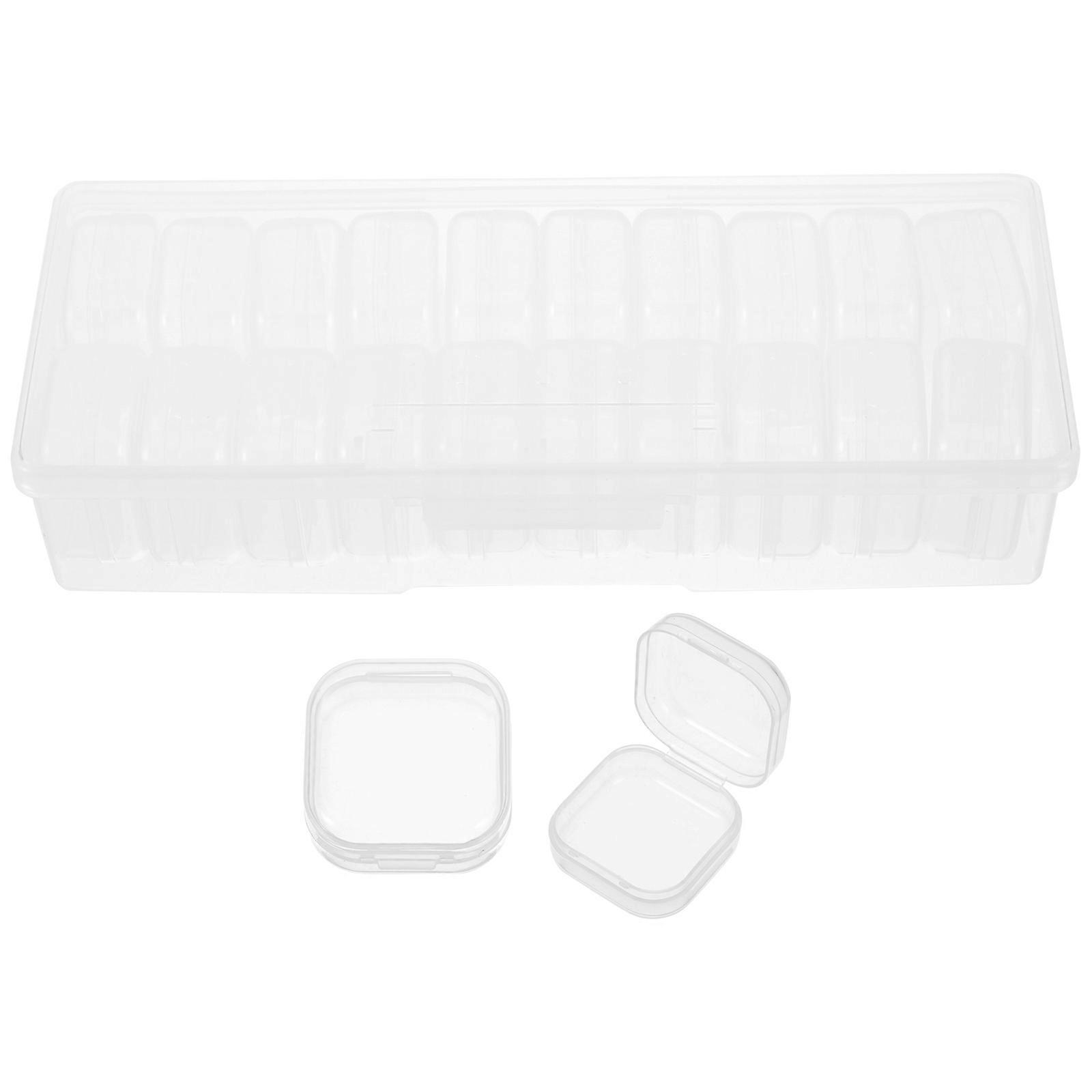 Transparent Plastic Jewelry Storage Boxes with Lid for Decor 1 Set of Mini Organizer Containers
