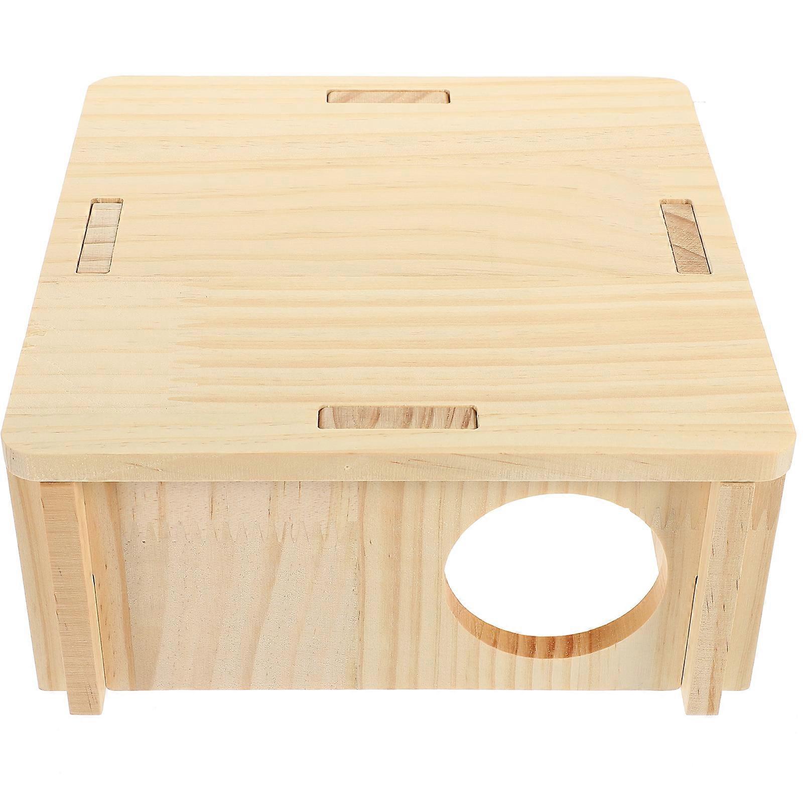 Hamster Wooden Hideout Cozy Nest for Hamsters, Guinea Pigs, and Chinchillas Safe Resting and Entertainment Spot
