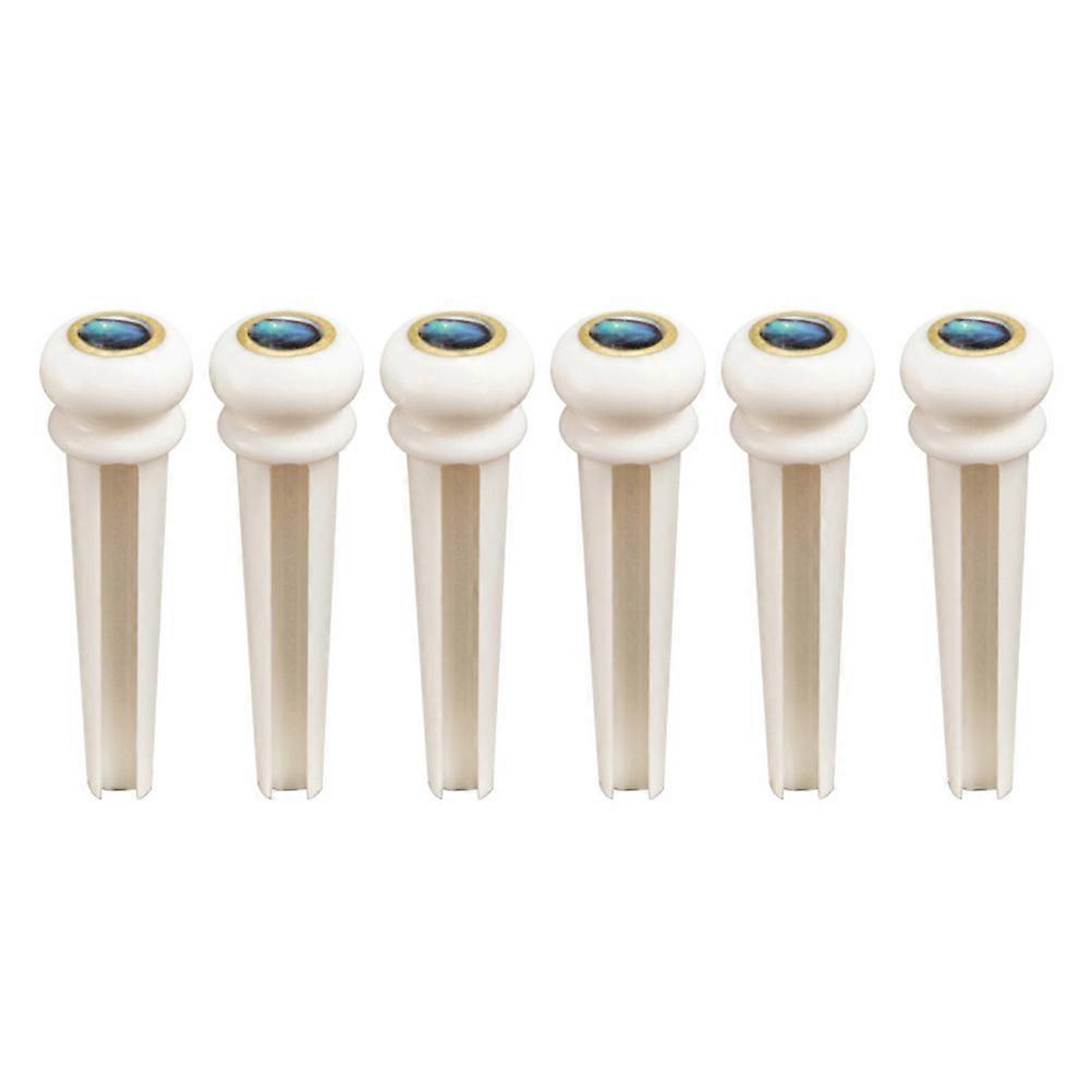 Acoustic Guitar Saddle Bone 6Pcs Cone Shape Ideal For Guitar Maintenance Size 2.80X0.78X0.78CM Preventing String Pull-out