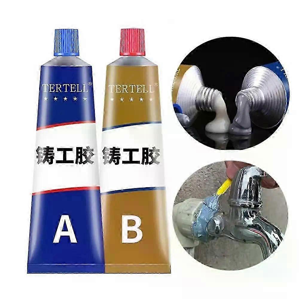 جديد TERTELL A + B الغراء الصب لاصق عامل إصلاح صناعي صب المعادن الحديد الزهر التراخوما الفم طقطقة لحام الغراء