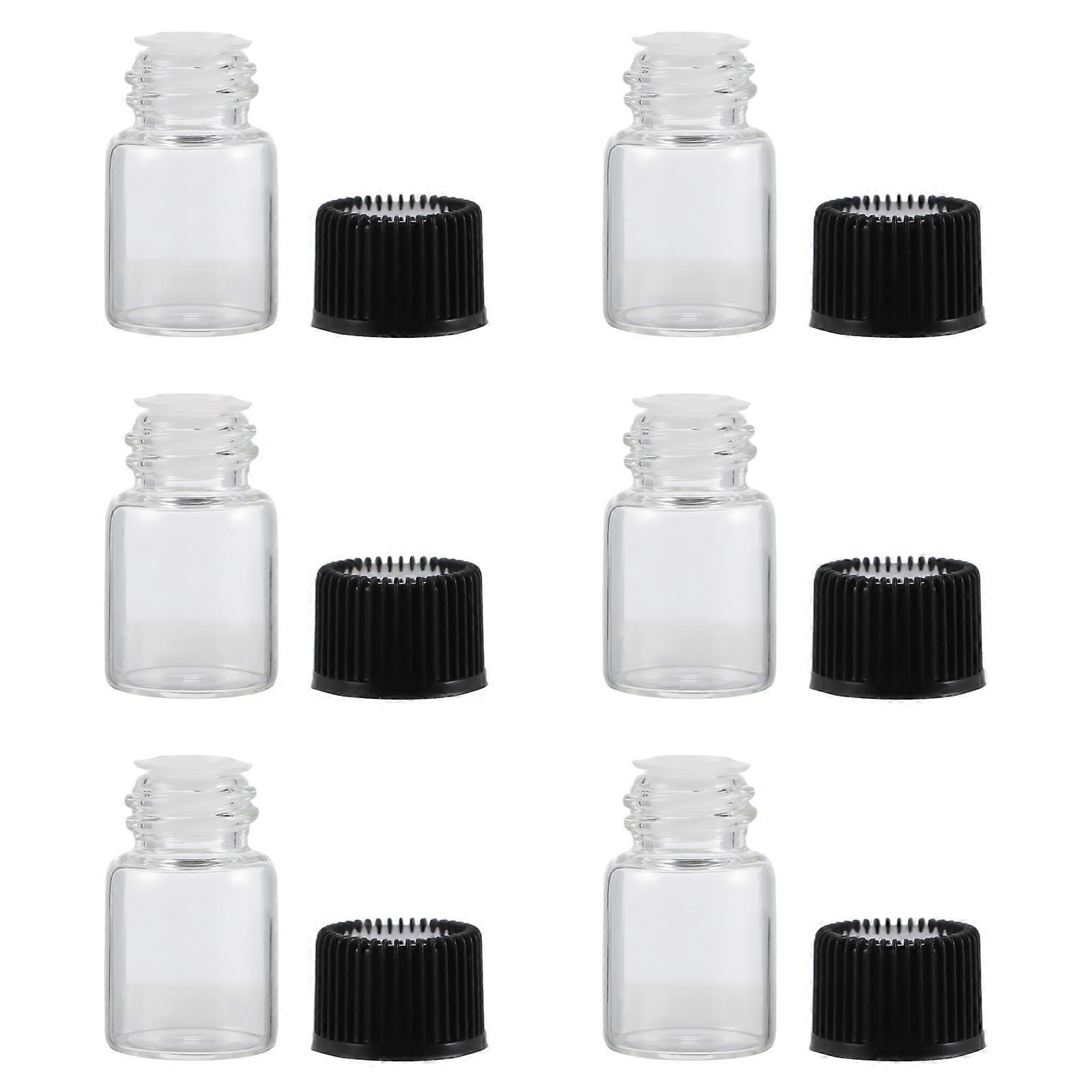 Portable Travel Bottles 1 Set 36Pcs Glass Vials Transparent Prevention Storage