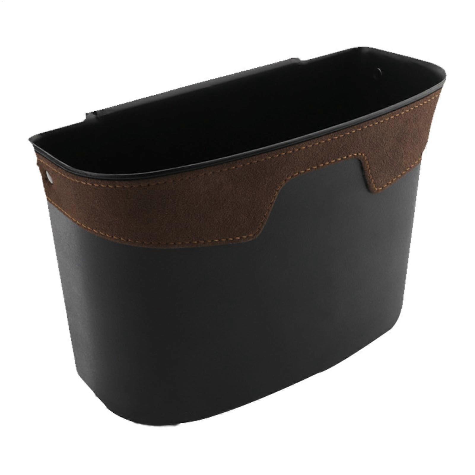 Car trash can, car trash can, trash can, car waste organizer, for drivers and passengers, waterproof car trash can, brown box