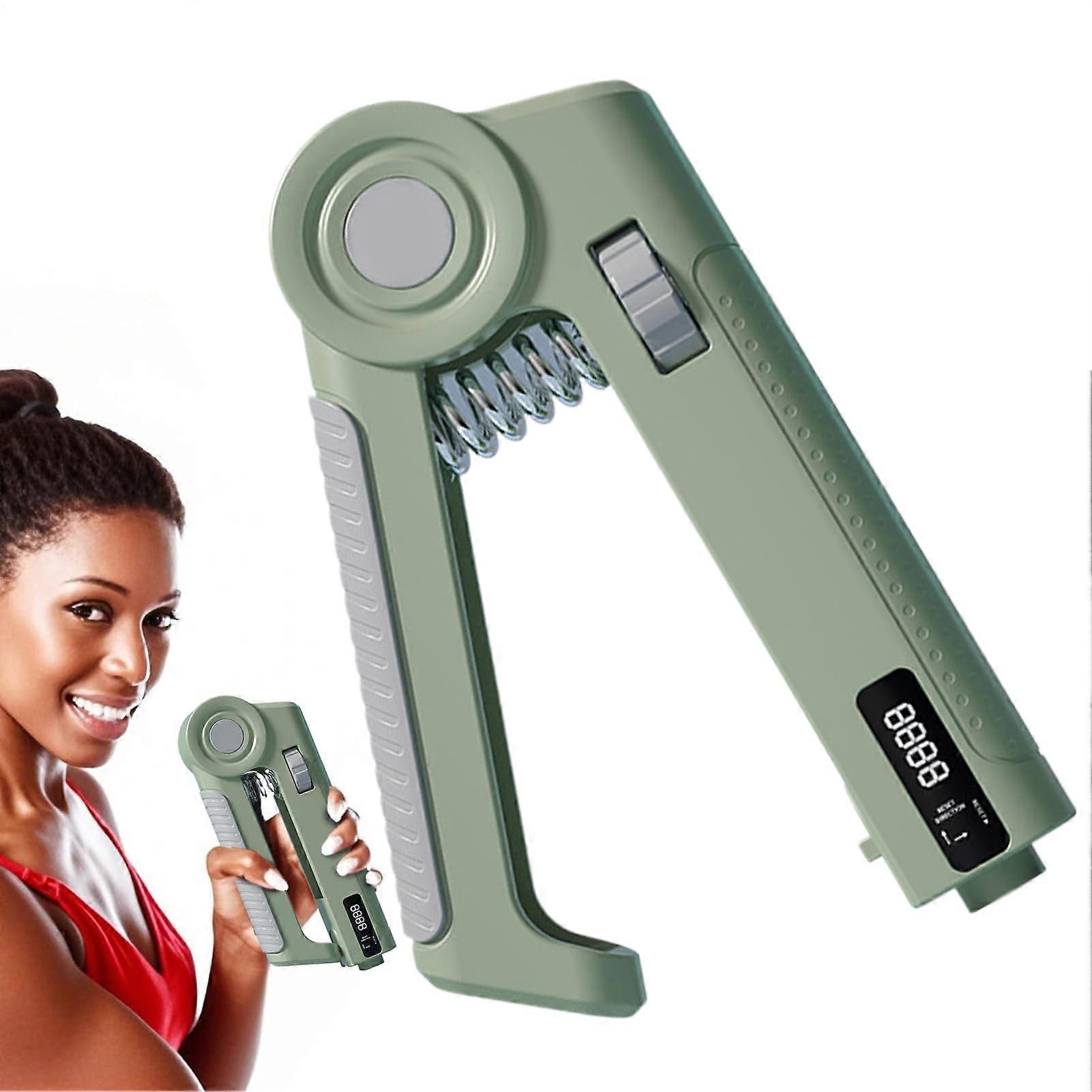 Griffkraft-Tester Digital Hand-Dynamometer, Electronic Finger Strength Trainer, Adjustable Hand Amplifier, Green