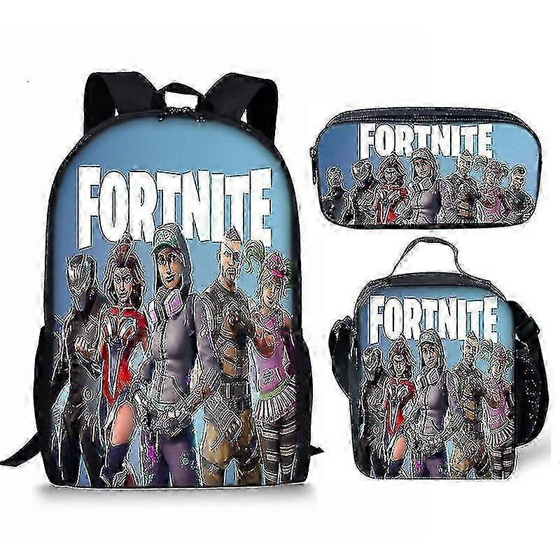 Fortnite Fortnite Backpack Large Capacity Three-piece Set Peripheral Backpack Student School Bag