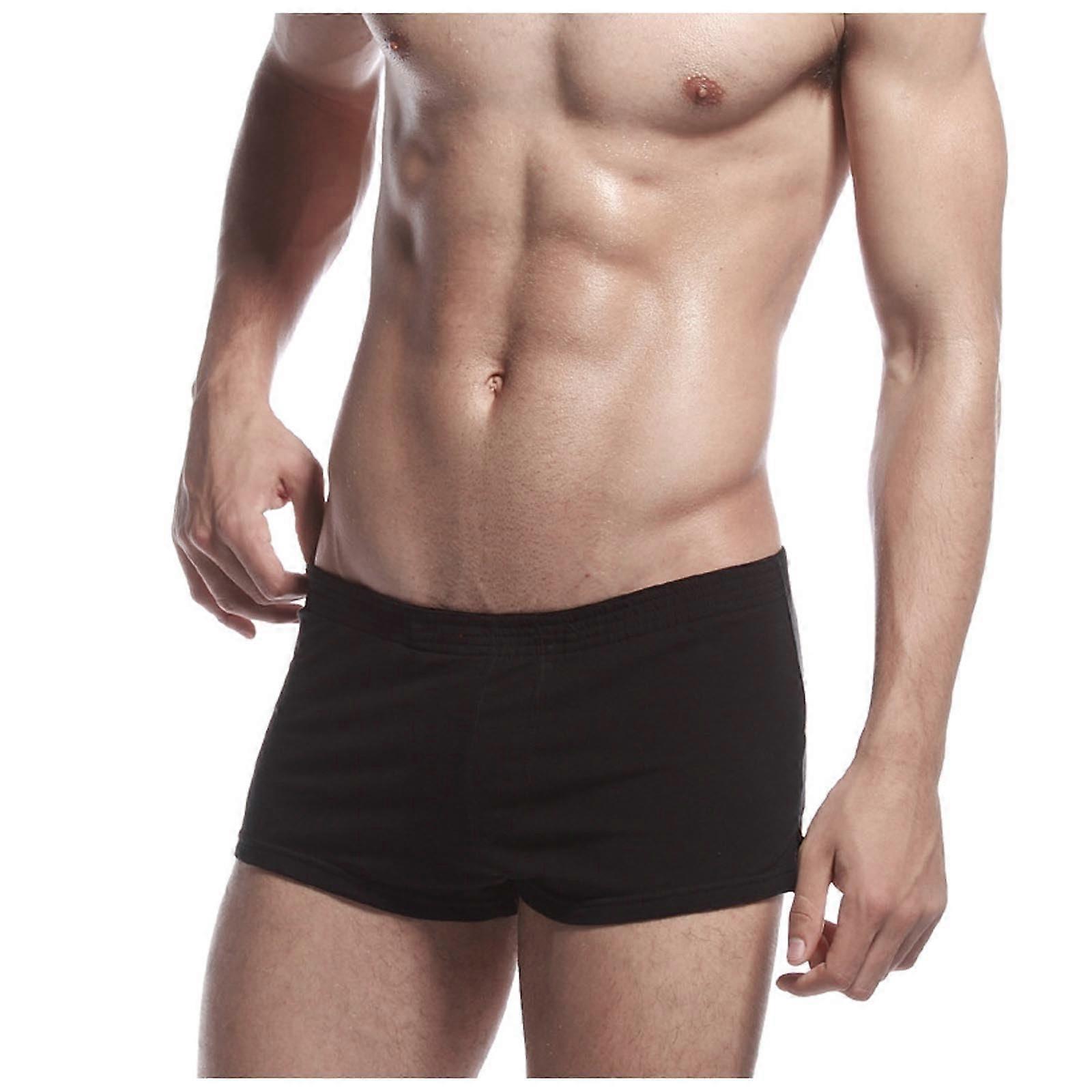 Herren-Unterwäsche Low-Rise Lace Underwear For Men With Pouch Black XL