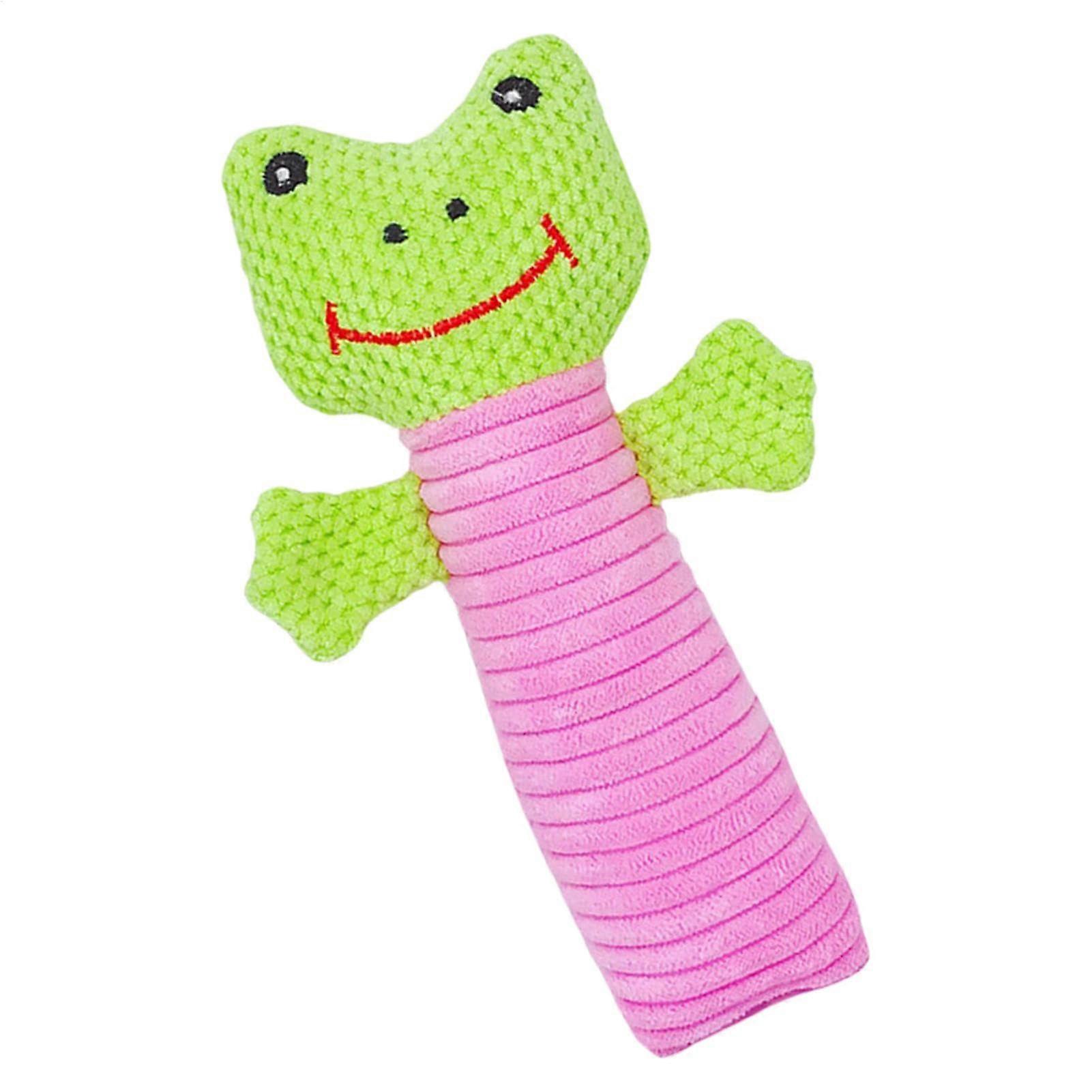 Dog Plush Toy Filled Plush Toys Cartoon Toy For Small Dogs Interactive Squeaky Chew-Resistant Puppy Plush Pink