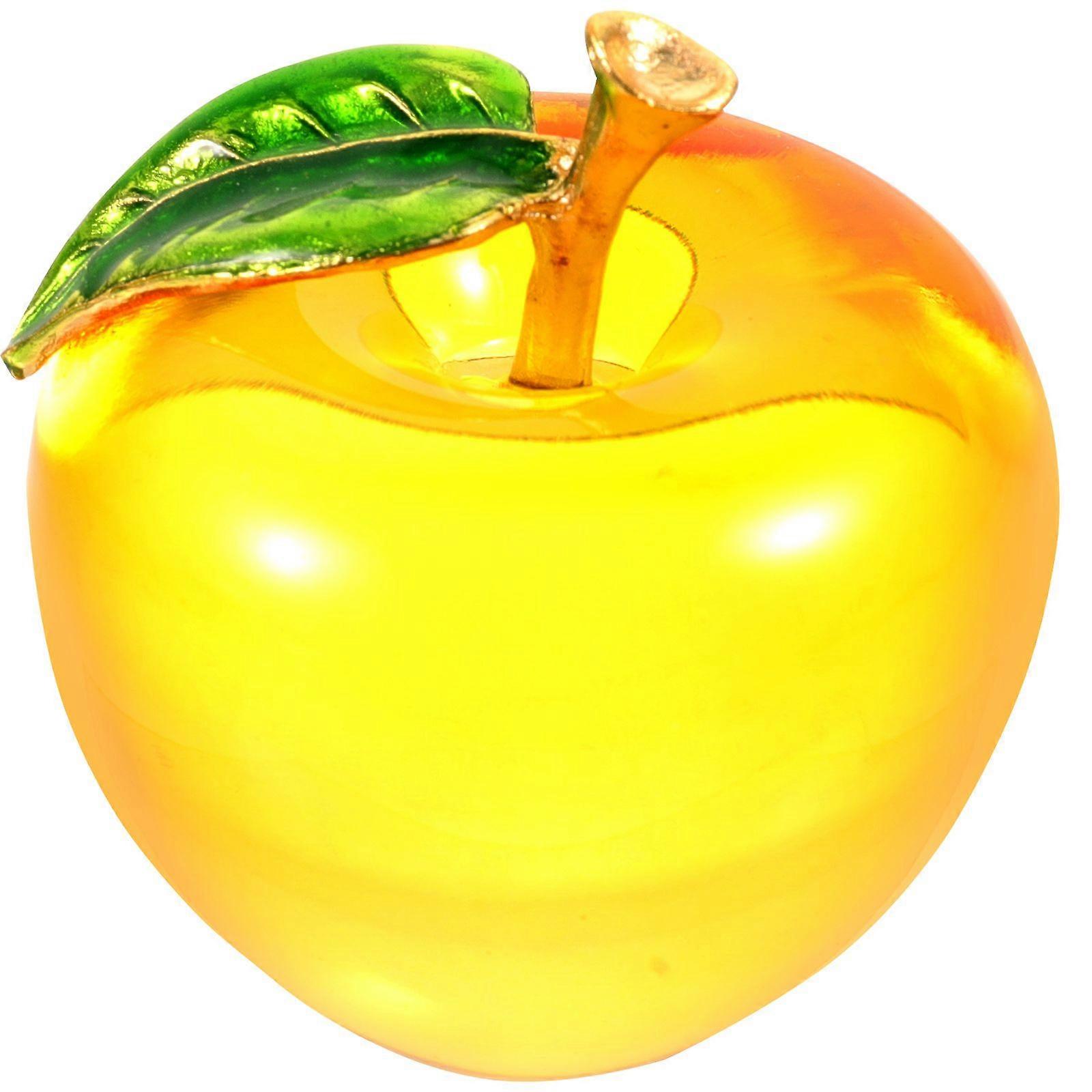 Simple Style Simulation Apple Ornament Desktop Crystal Apple Adornment Decorative Home Decor