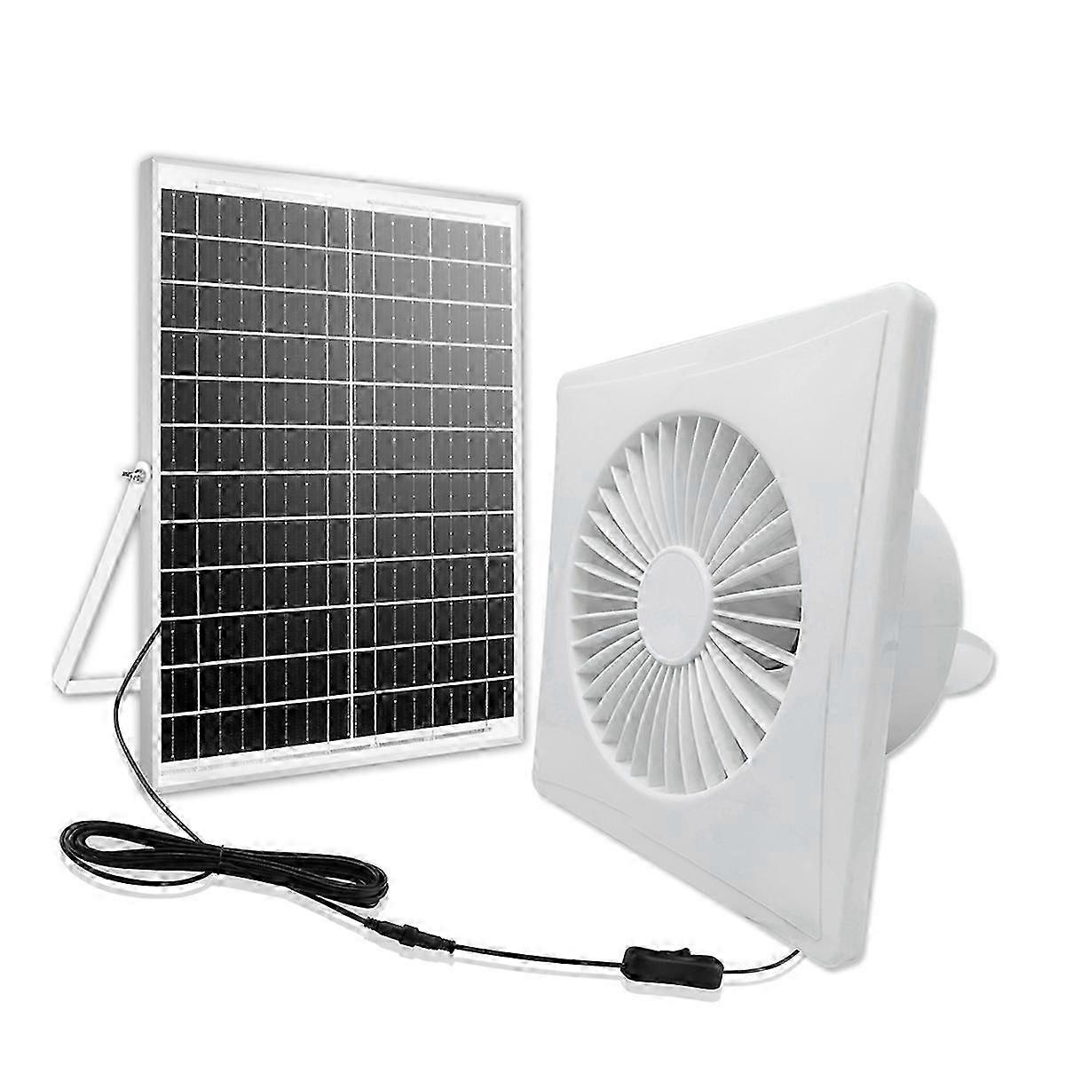 Solar-Powered Ventilation Fan for Chicken Coop - 8W High-Speed Silent Operation with Included Solar Panel