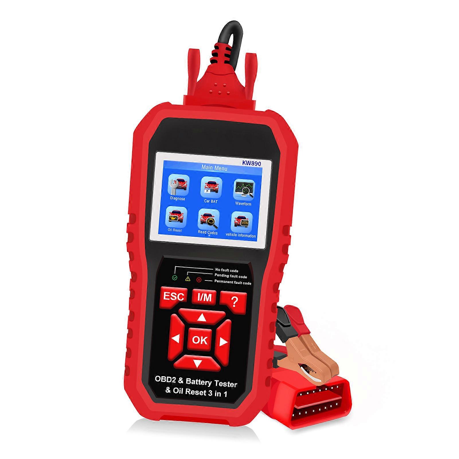 Car Diagnostic Scanner Tool with Oil Reset Battery Tester OBDII Code Reader for Vehicles After 1996