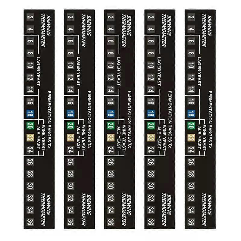 5/10 Pcs Fermometer Self Adhesive Homebrew Thermometer - Home Brewing Beer Wine Temperature Sensor Reader