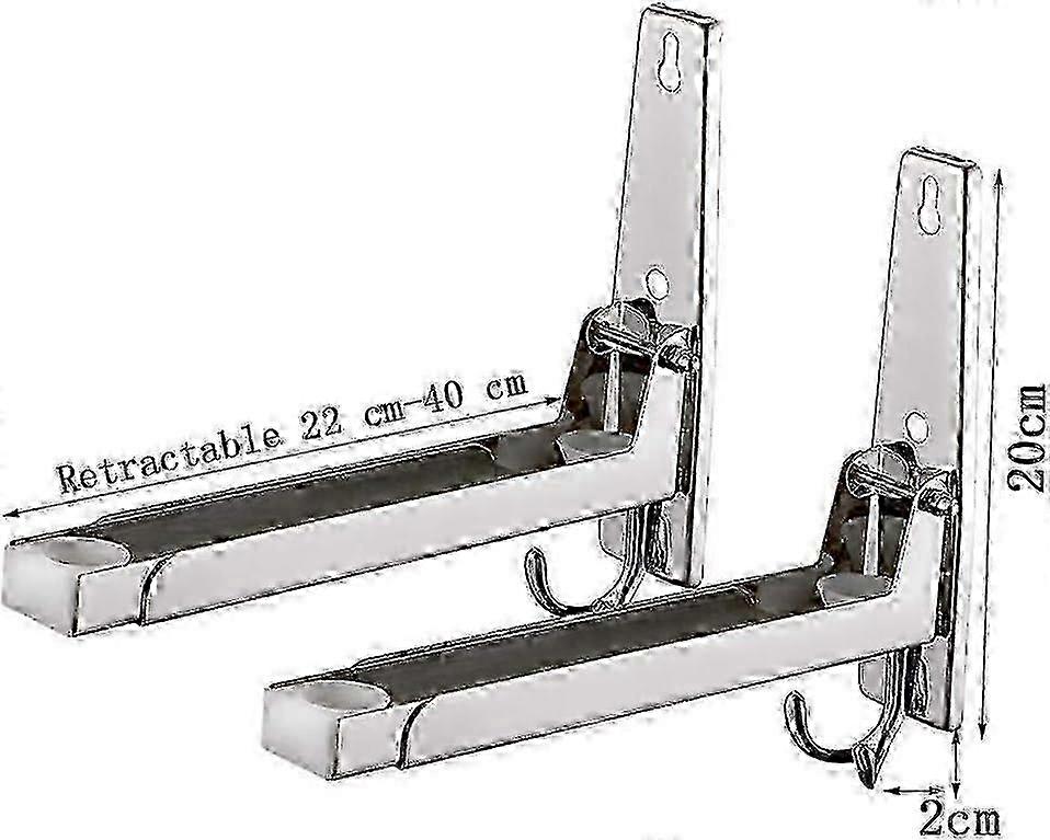Heavy Duty Universal Microwave Stand with Foldable Shelf, Rustproof Space Saving Kitchen Bracket for Standard Microwaves