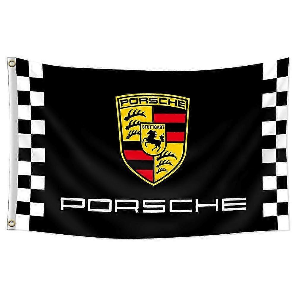 Felizer Porsche Flag Banner (20 x 8 πόδια,, ζωντανό χρώμα, 150D πολυεστέρας), Brass Grommets Outdoor Man Cave