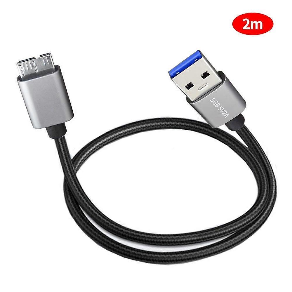 USB 3.0 Male to Micro-B Cord Cable 2m