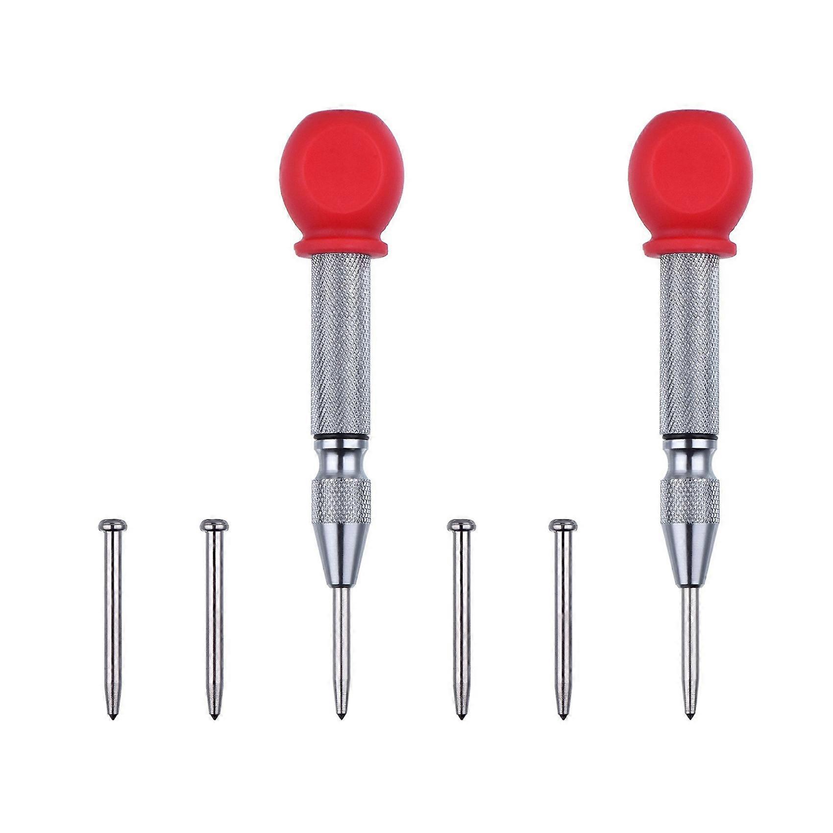 5 Inch Center Hole Punch Marker Scriber Window Puncher Breaker Tool with Cushion Cap and Impact, 4 P