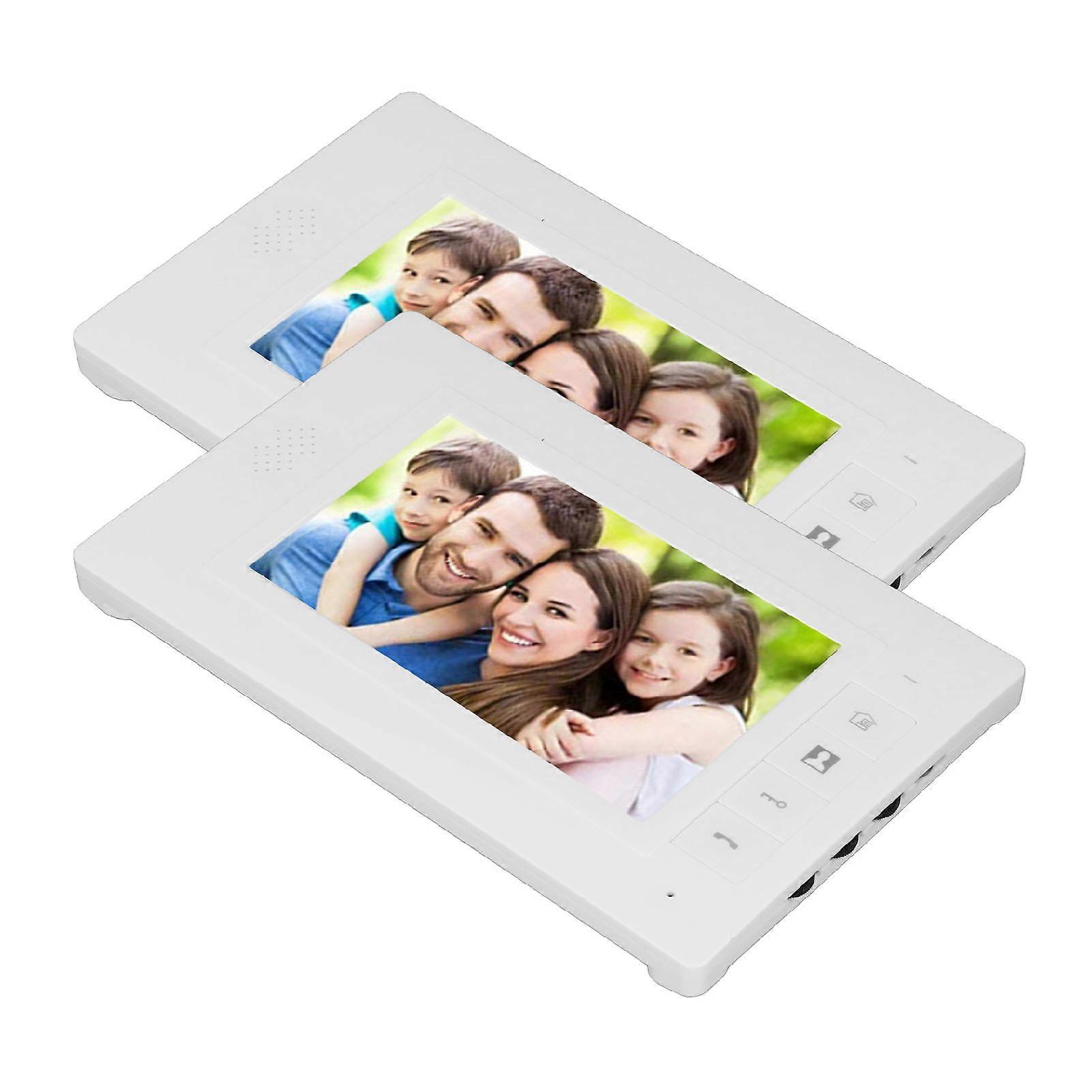 Kit d’interphone de sonnette vidéo TFT de 7 pouces avec 2 unités intérieures US Plug