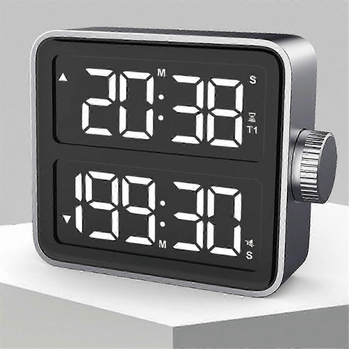 Dual-Screen LCD Digital Timer for Kitchen/Study/Bedside