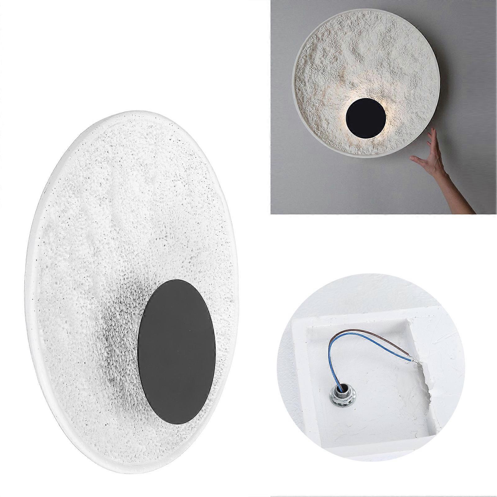 Modern LED Resin Moon Eclipse Wall Lamp 30cm Warm Light